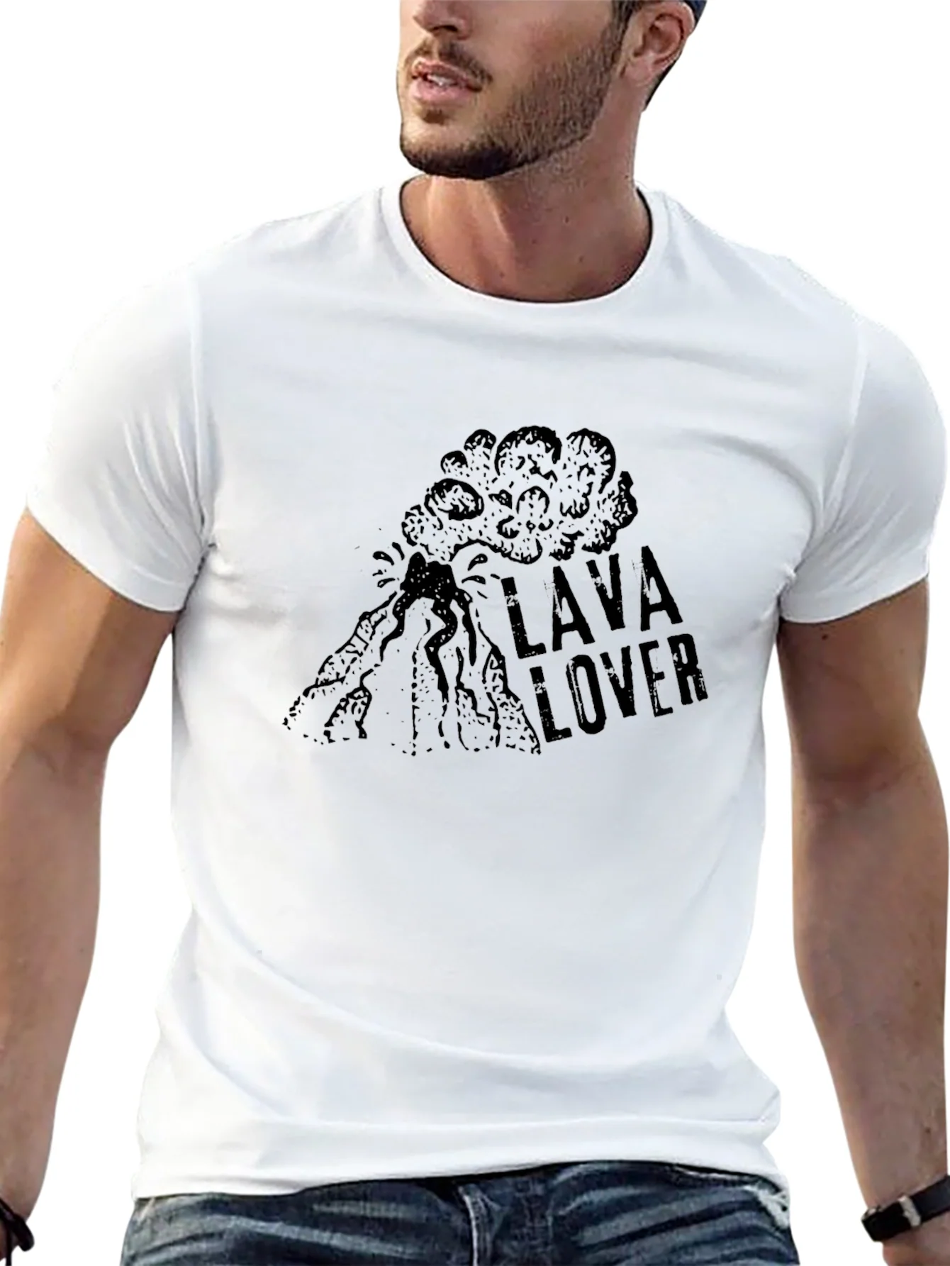 Camiseta Negra Lava Lover para Hombre
