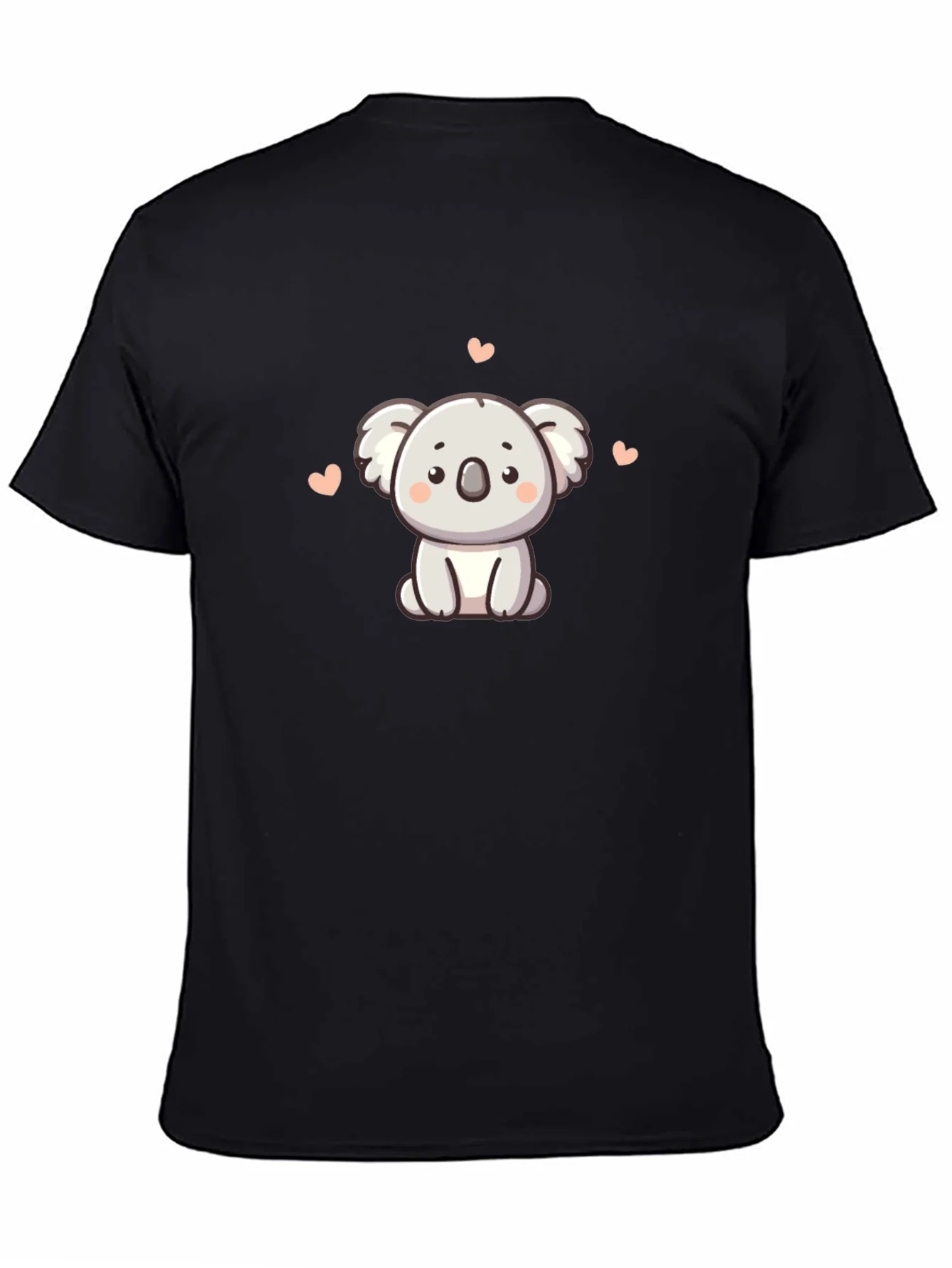 Camiseta Negra con Adorable Koala de Dibujos Animados