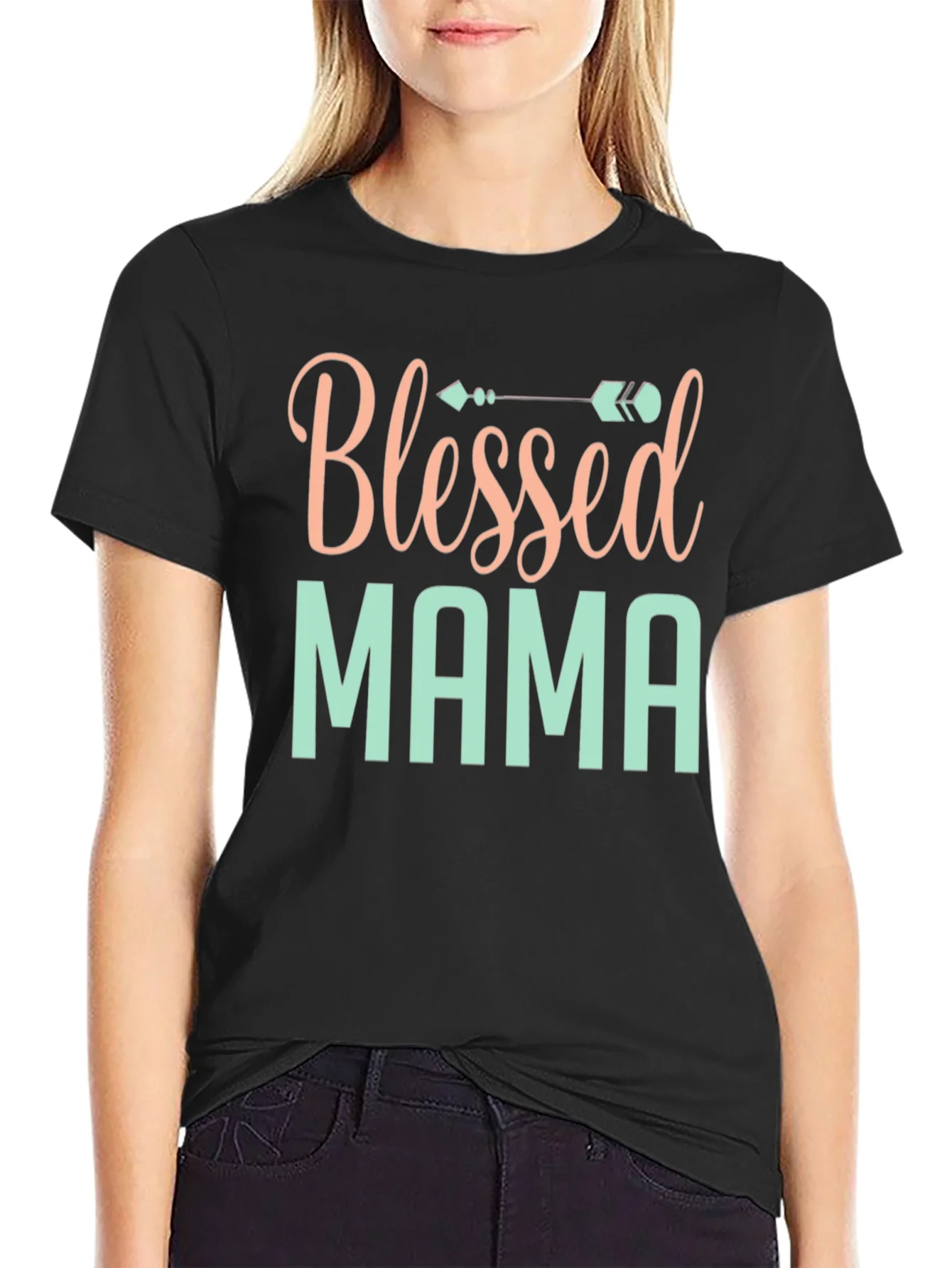 Rebbecca Blessed Mama Graphic T-Shirt - Stylish Comfort