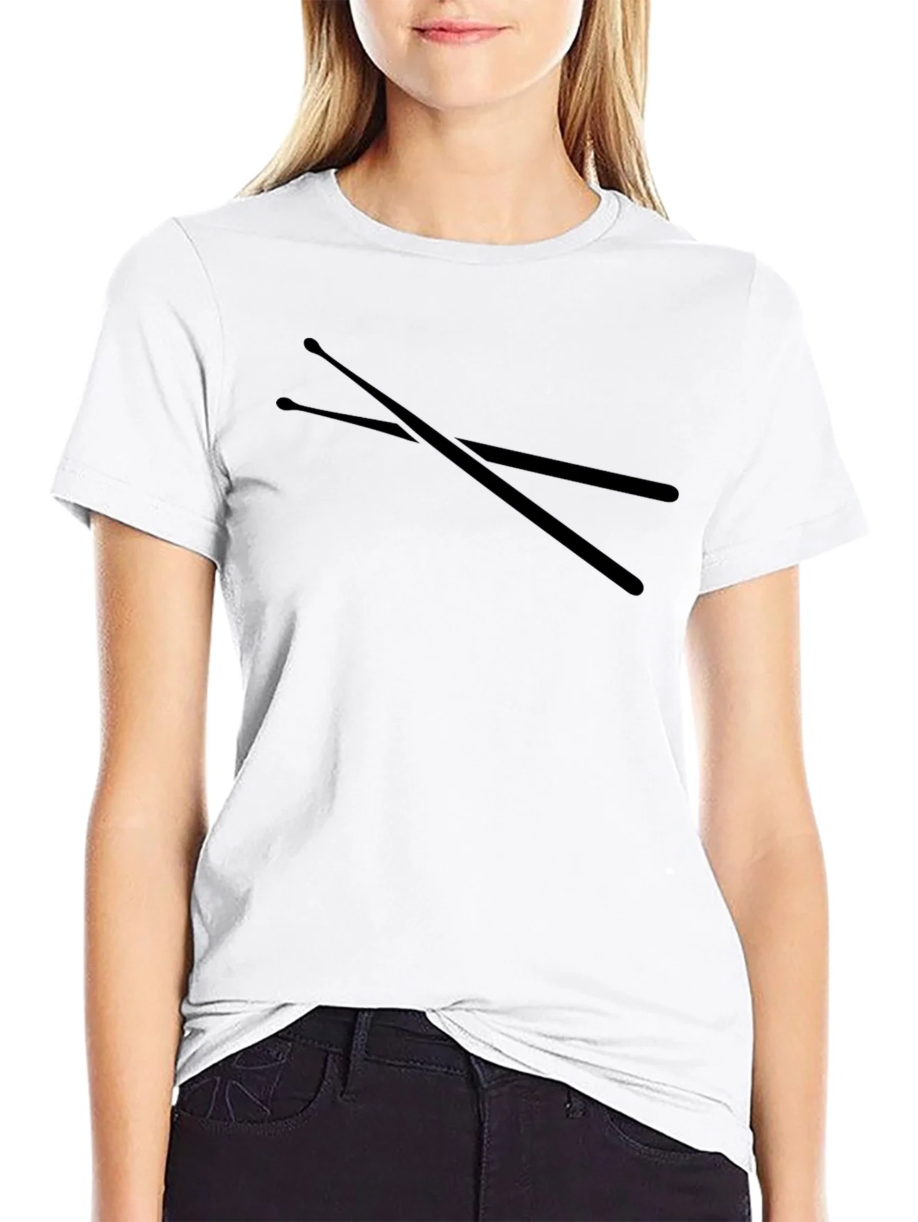 Rebbecca Drumstick Graphic Black T-Shirt