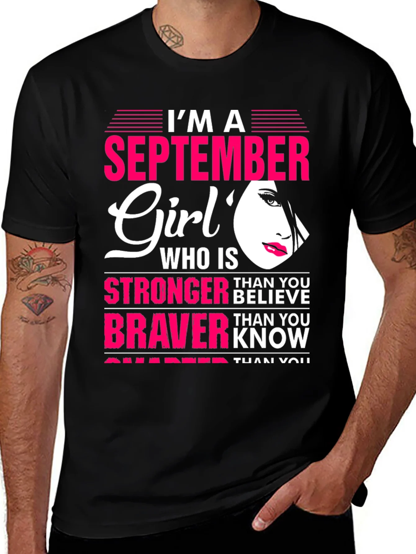 Rebbecca September Girl T-Shirt: Stronger & Braver