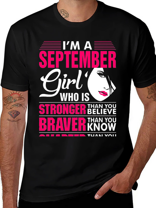 Rebbecca September Girl T-Shirt: Stronger & Braver