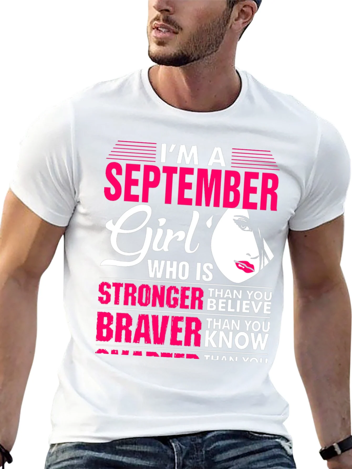 Rebbecca September Girl T-Shirt: Stronger & Braver
