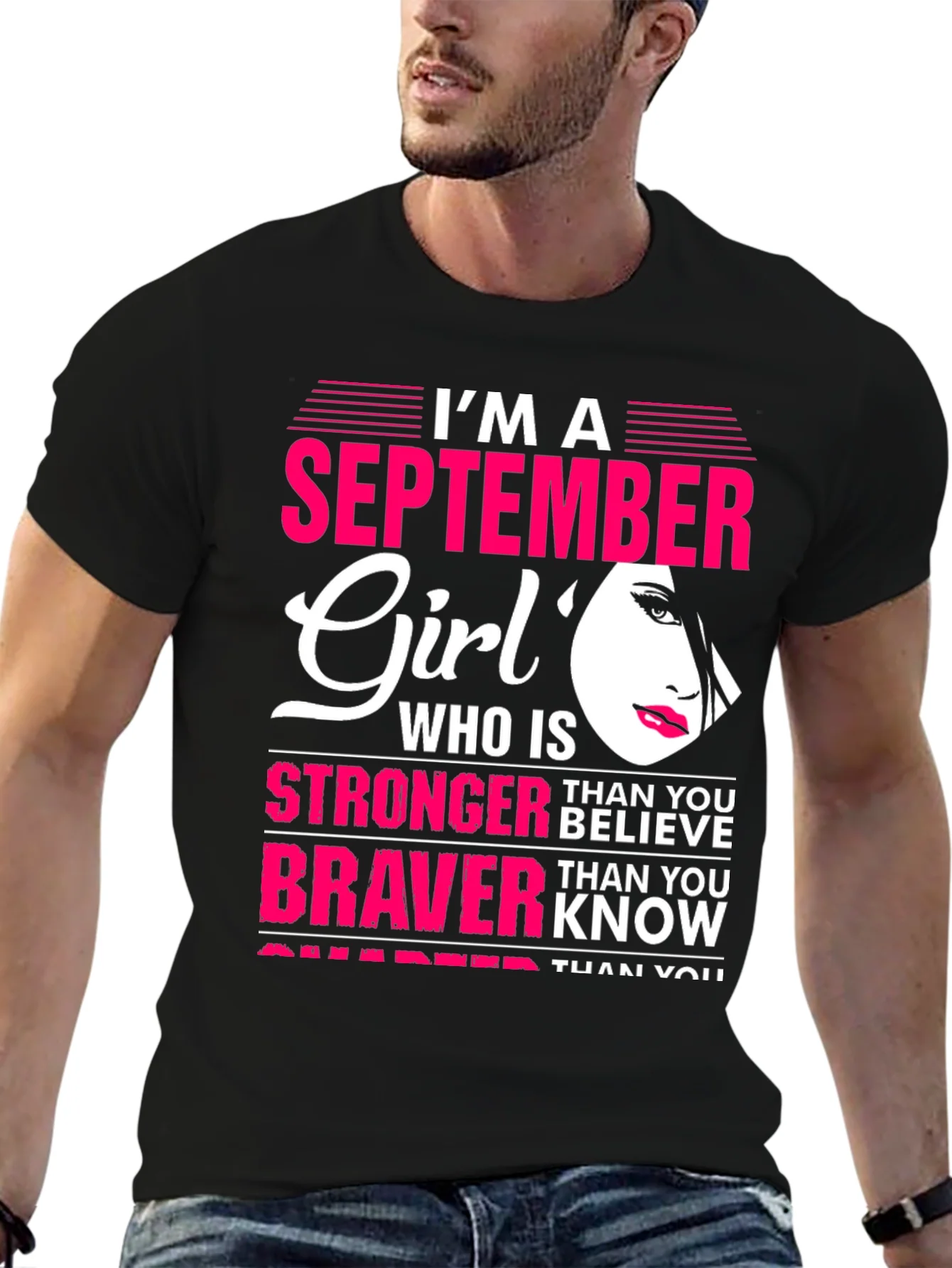 Rebbecca September Girl T-Shirt: Stronger & Braver