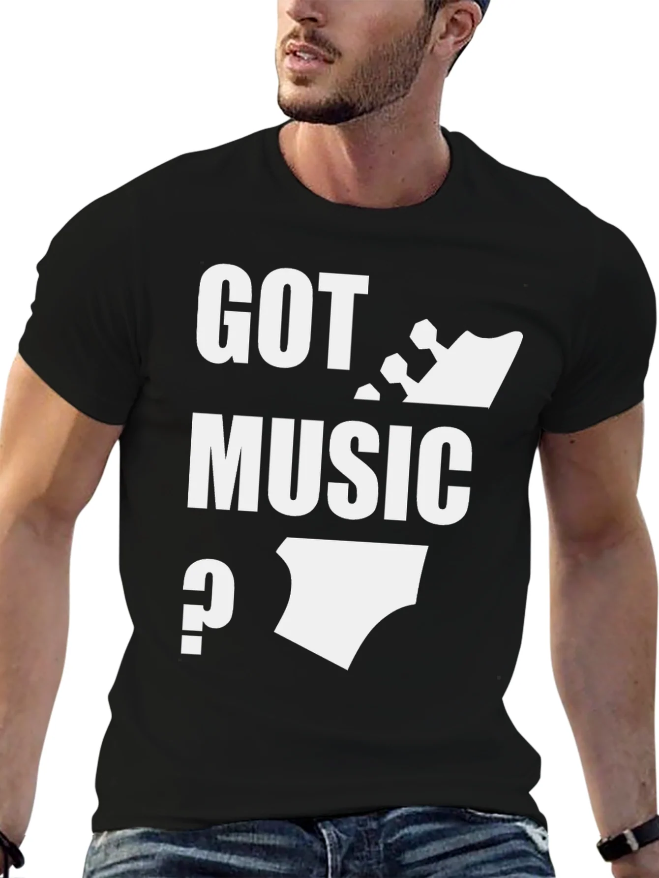 Rebbecca Got Music? Black T-Shirt Graphic Tee