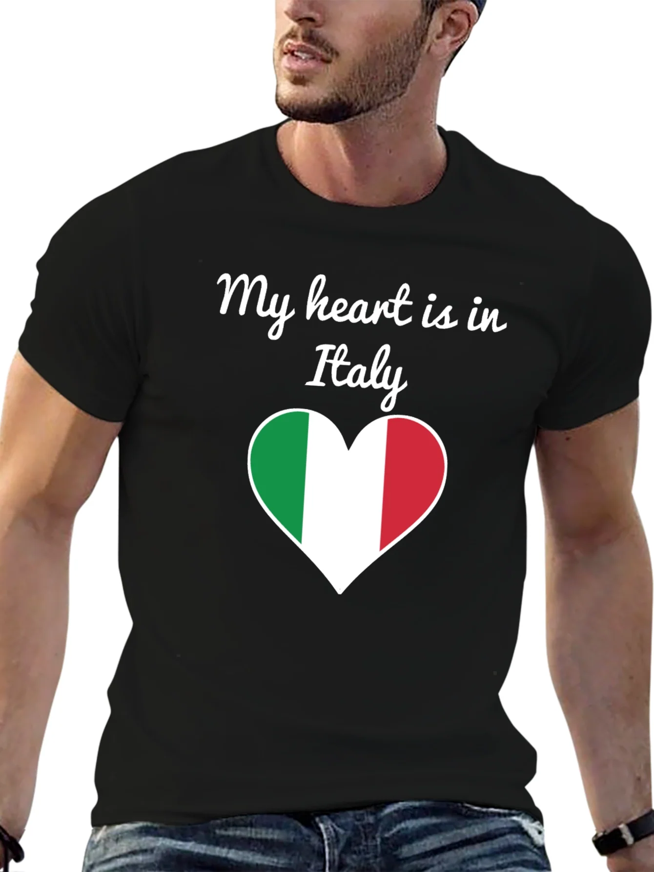 Rebbecca Italy Heart Flag Graphic T-Shirt