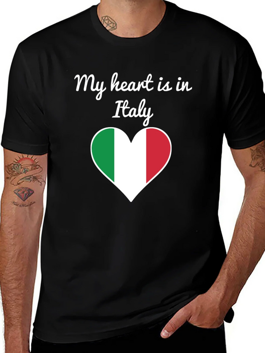 Rebbecca Italy Heart Flag Graphic T-Shirt