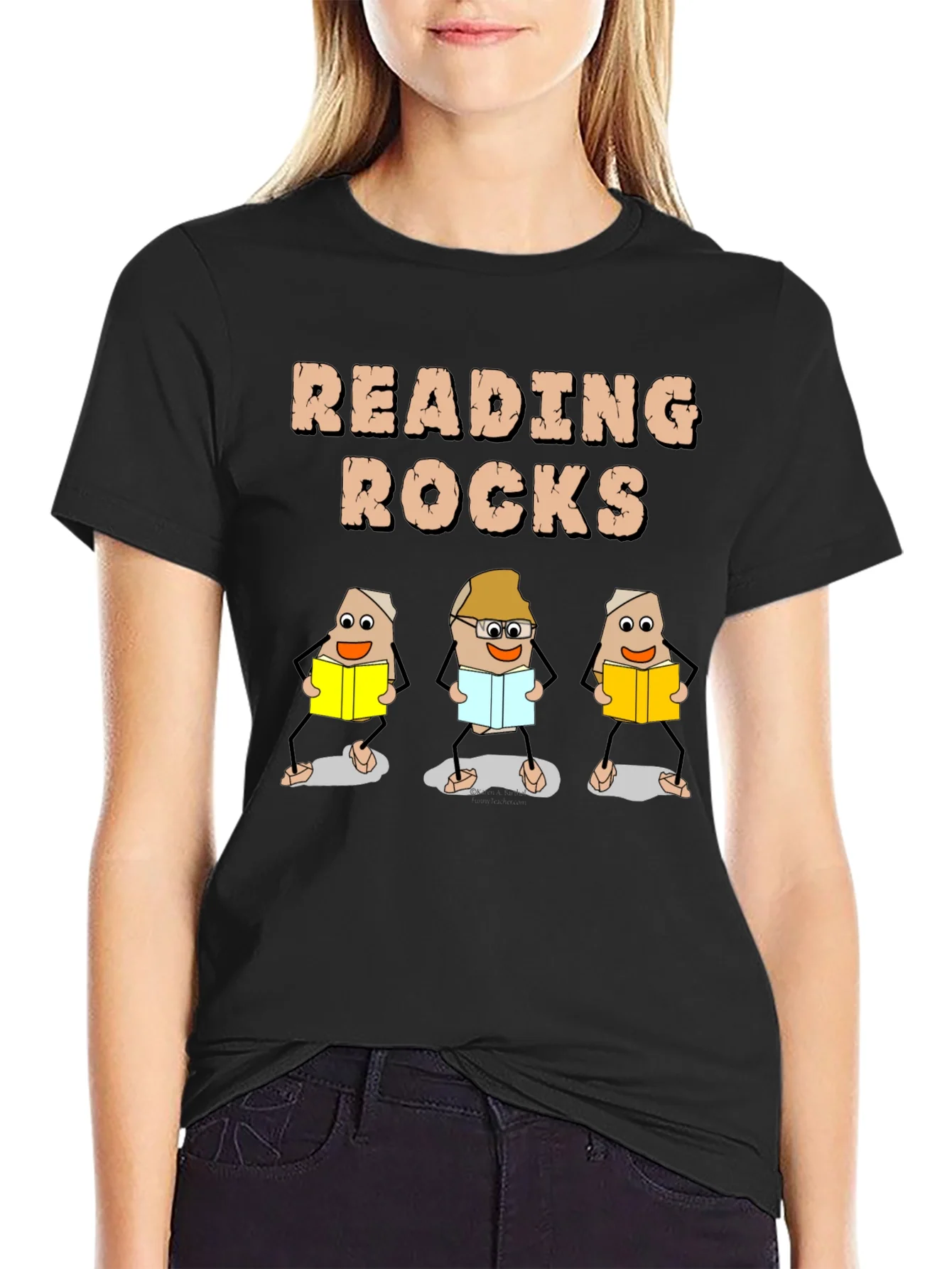 Rebbecca Reading Rocks T-Shirt