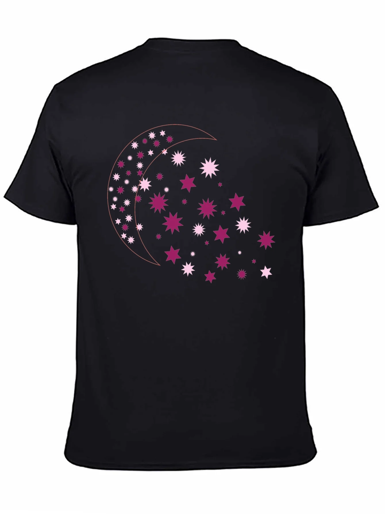 Rebbecca Celestial Star Moon Graphic Tee - Black