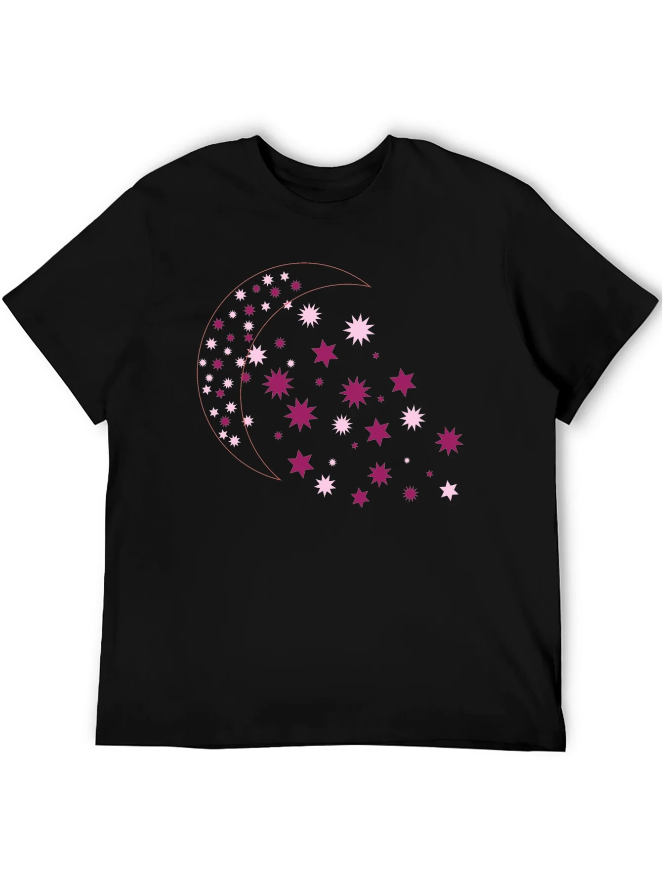 Rebbecca Celestial Star Moon Graphic Tee - Black