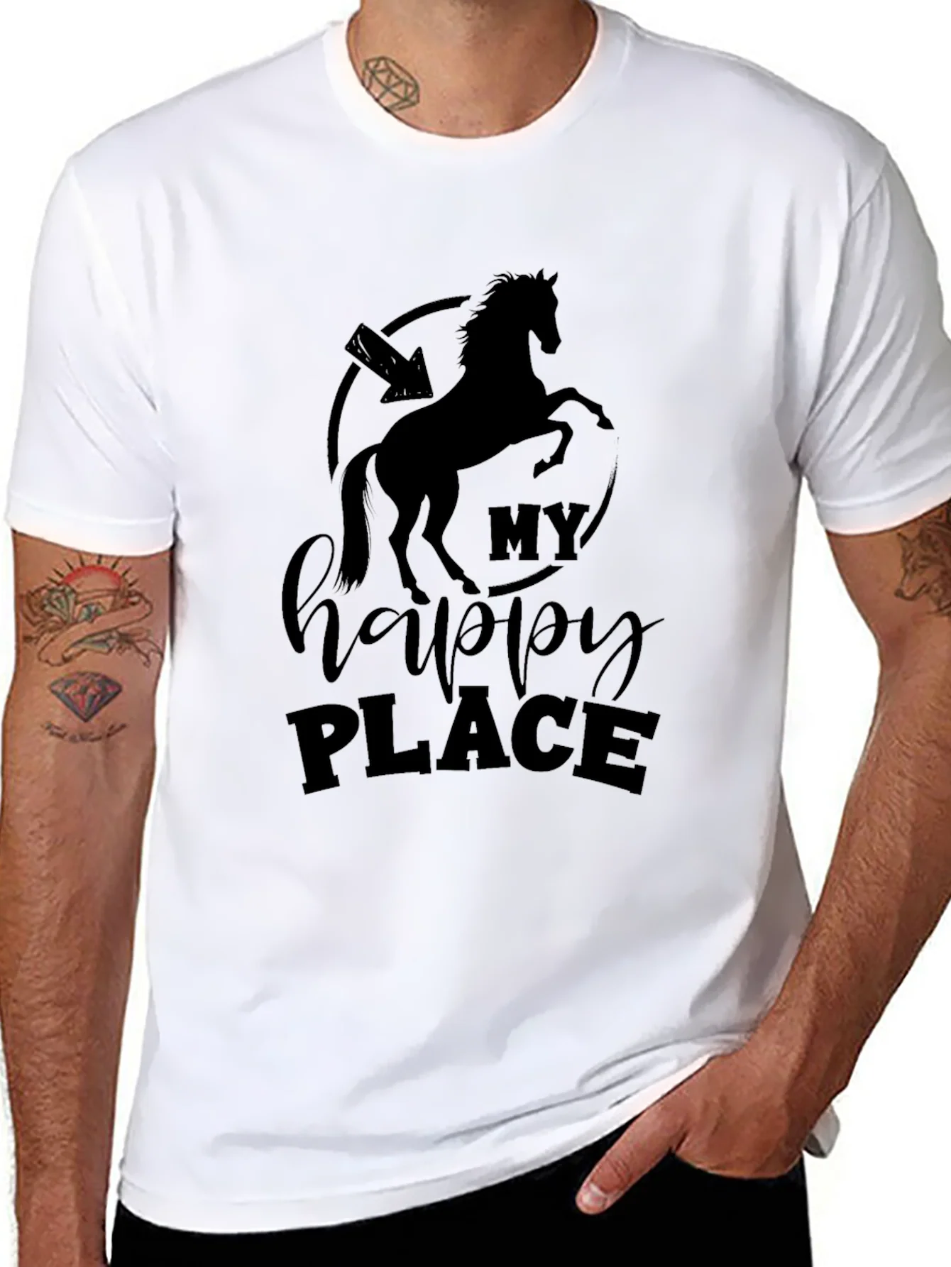 Rebbecca My Happy Place Horse Graphic Tee