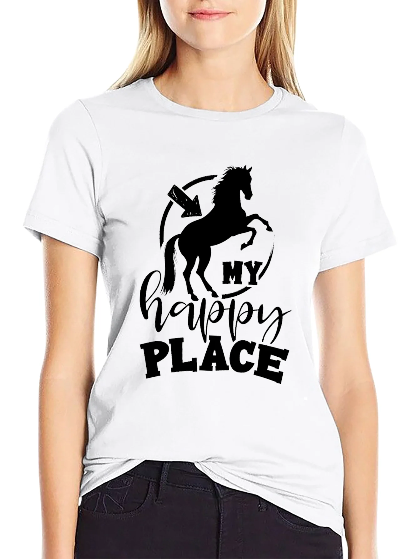 Rebbecca My Happy Place Horse Graphic Tee
