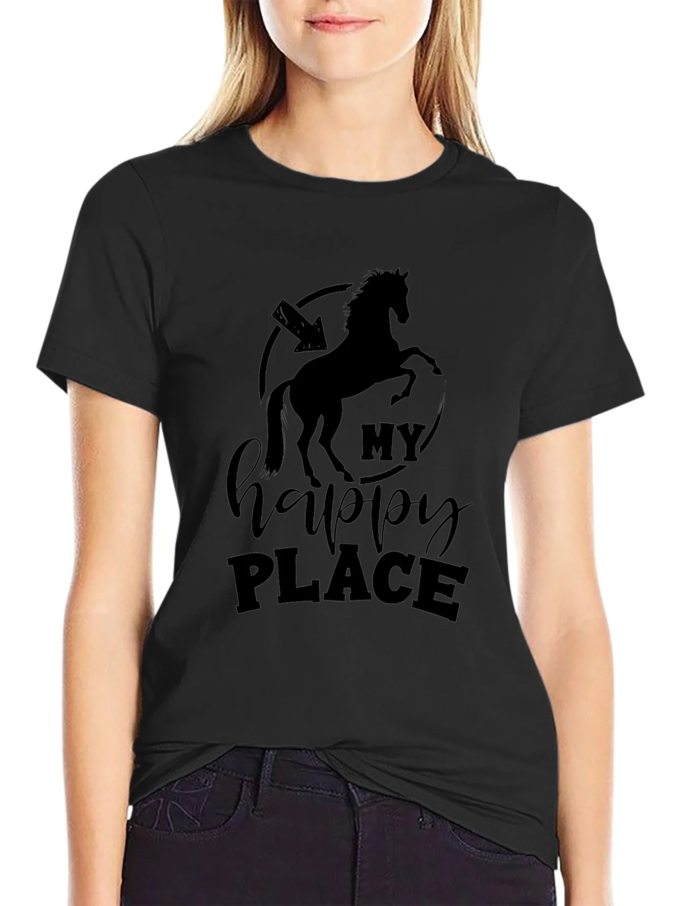 Rebbecca My Happy Place Horse Graphic Tee