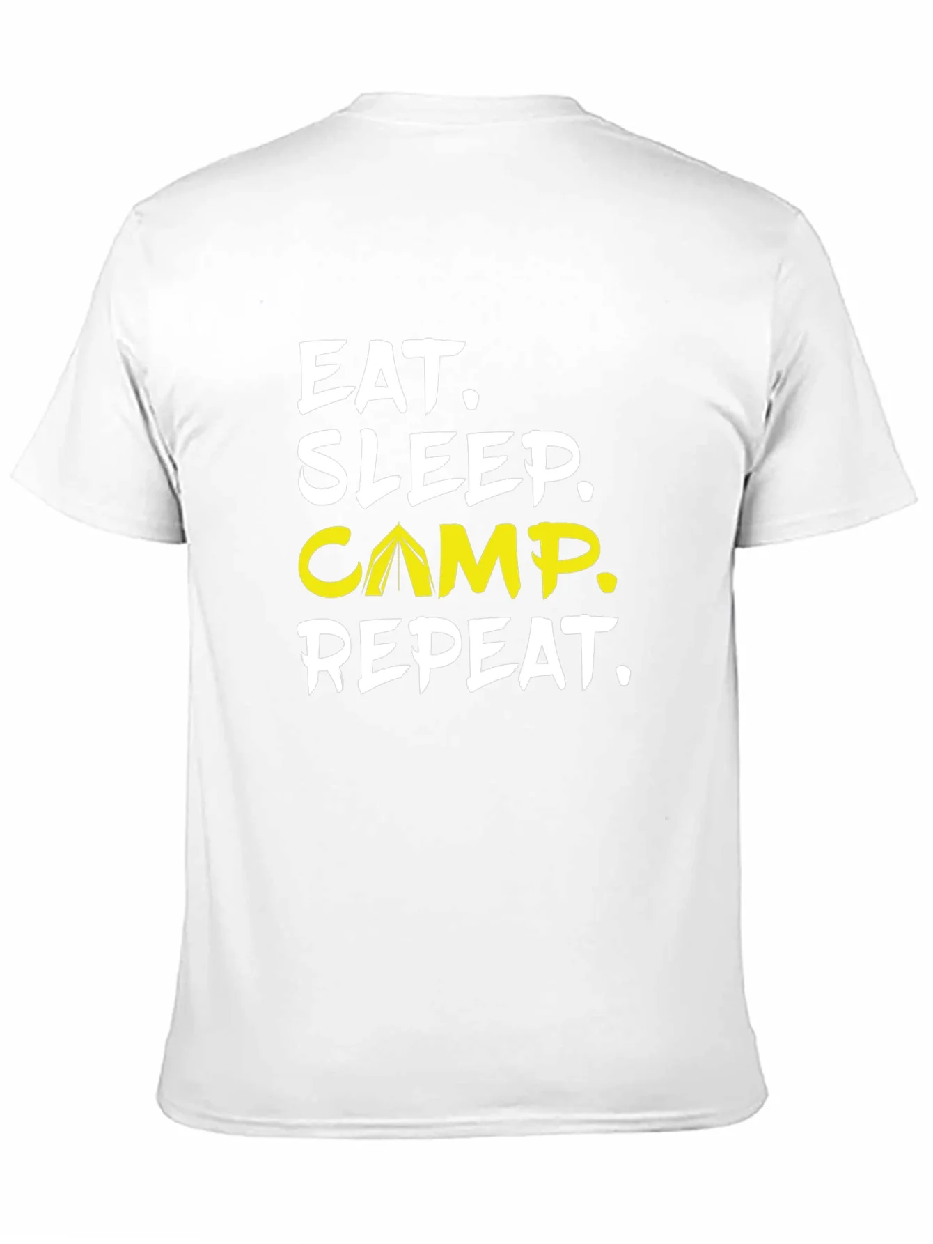 Camiseta Negra Eat Sleep Camp Repeat