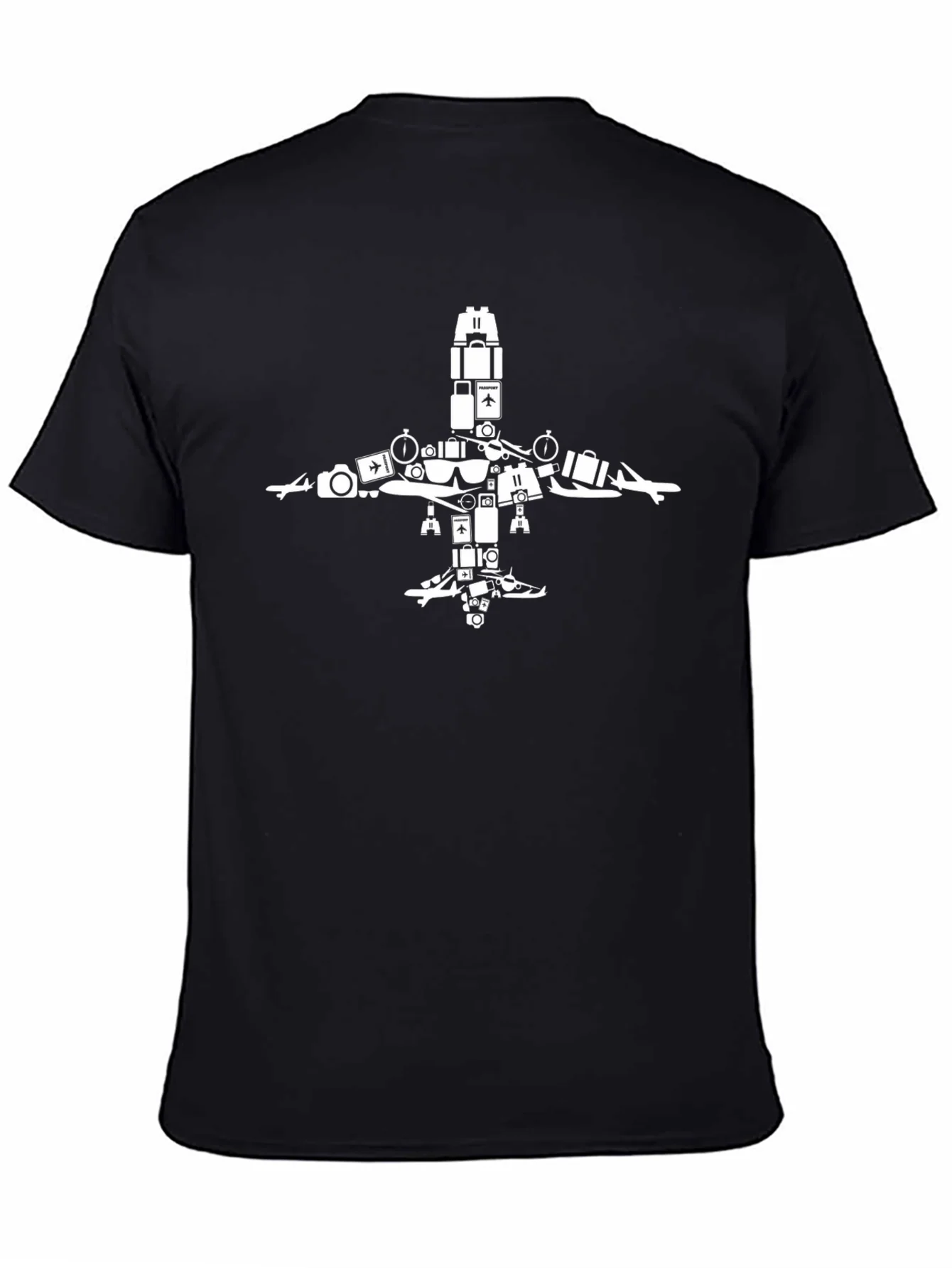 Rebbecca Travel Airplane Graphic Tee - Black