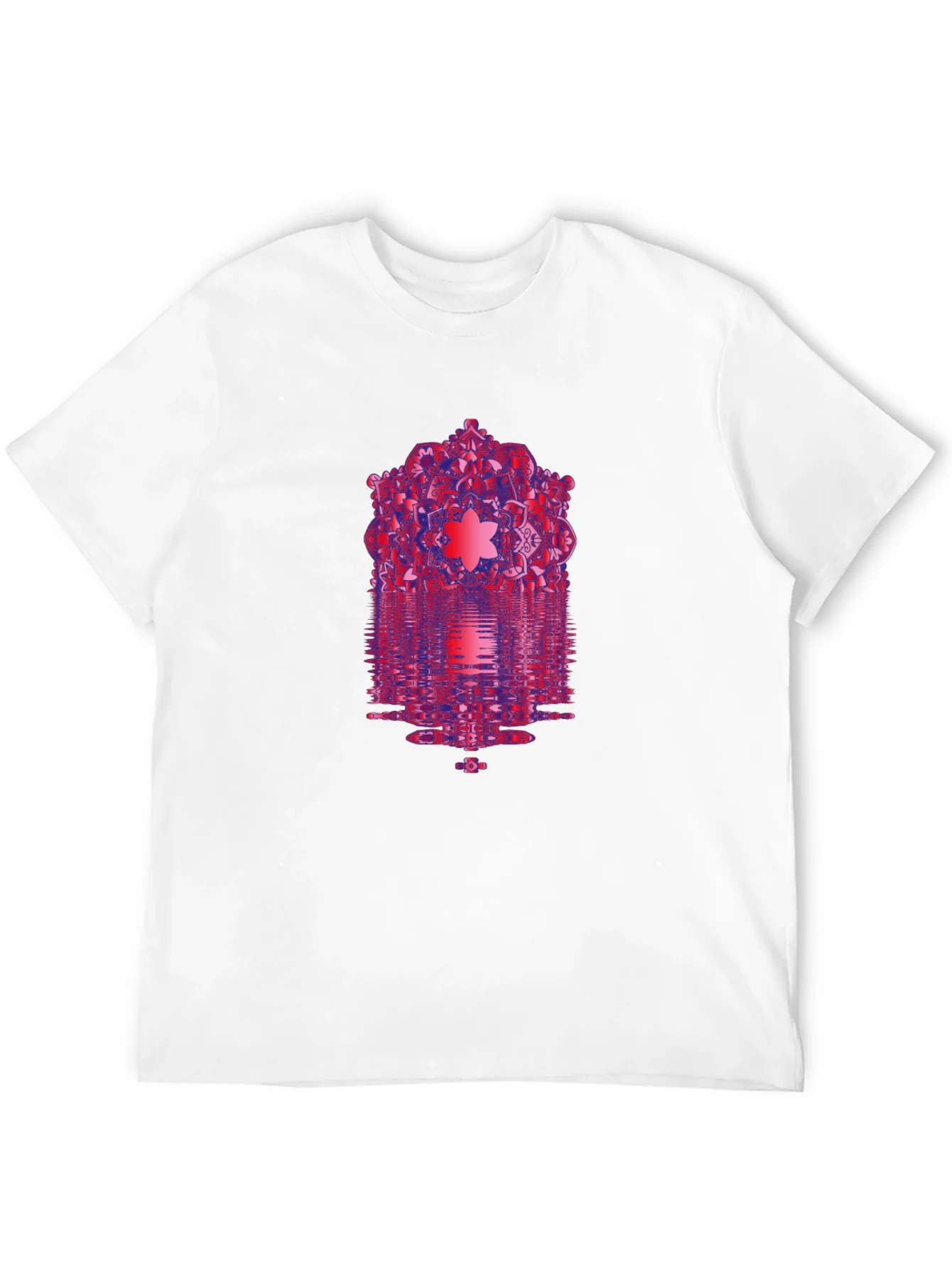 Camiseta Negra con Dise?o Mandala Abstracto