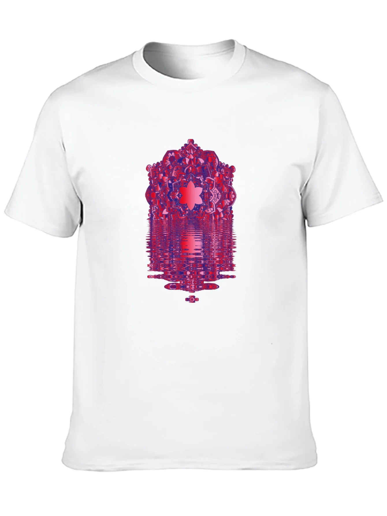 Camiseta Negra con Dise?o Mandala Abstracto
