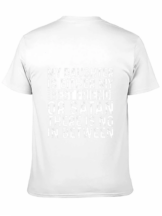 Camiseta Hombre: Mi Hija es Mi Mejor Amiga o Satan¨¢s