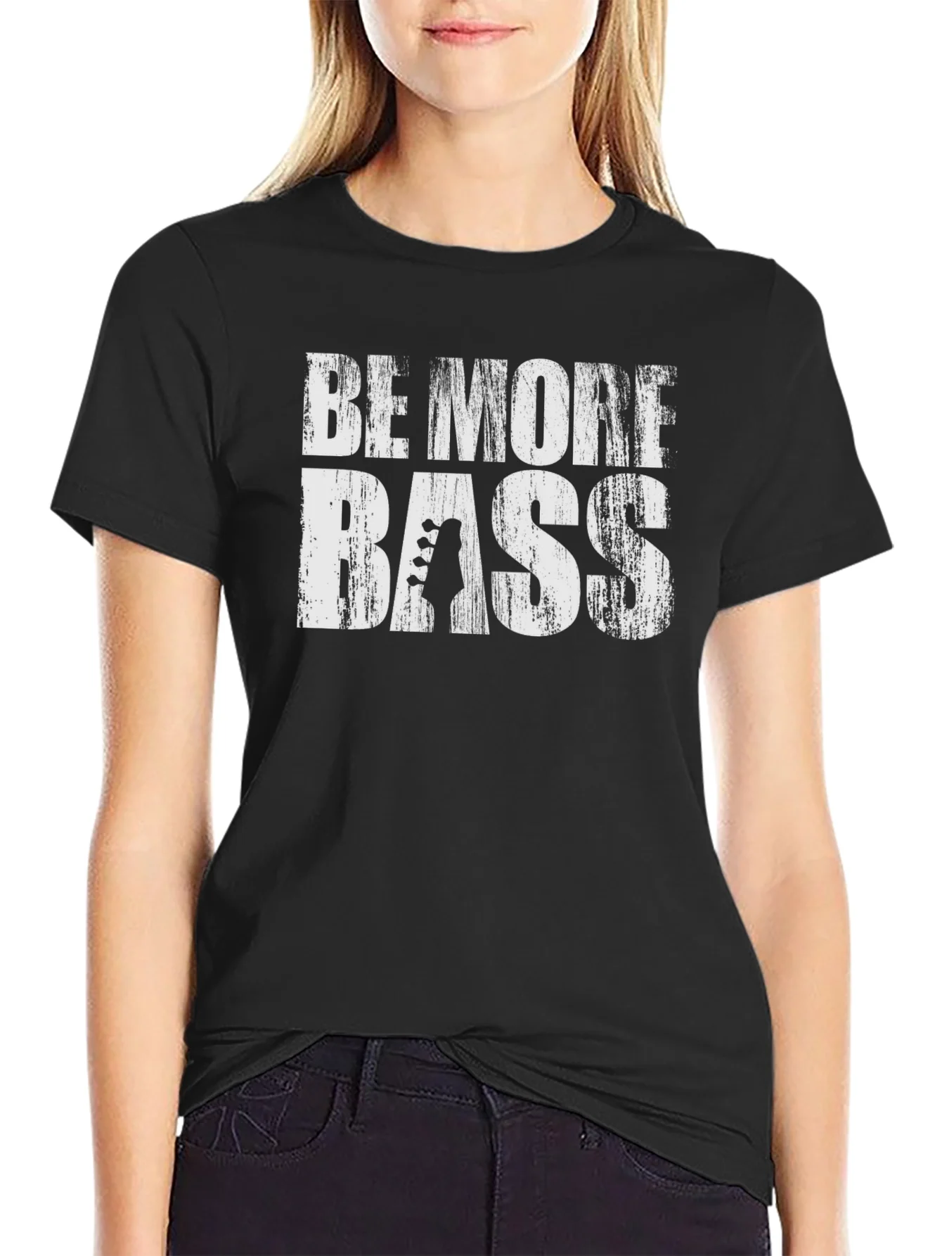 Camiseta Negra Be More Bass para M¨²sicos