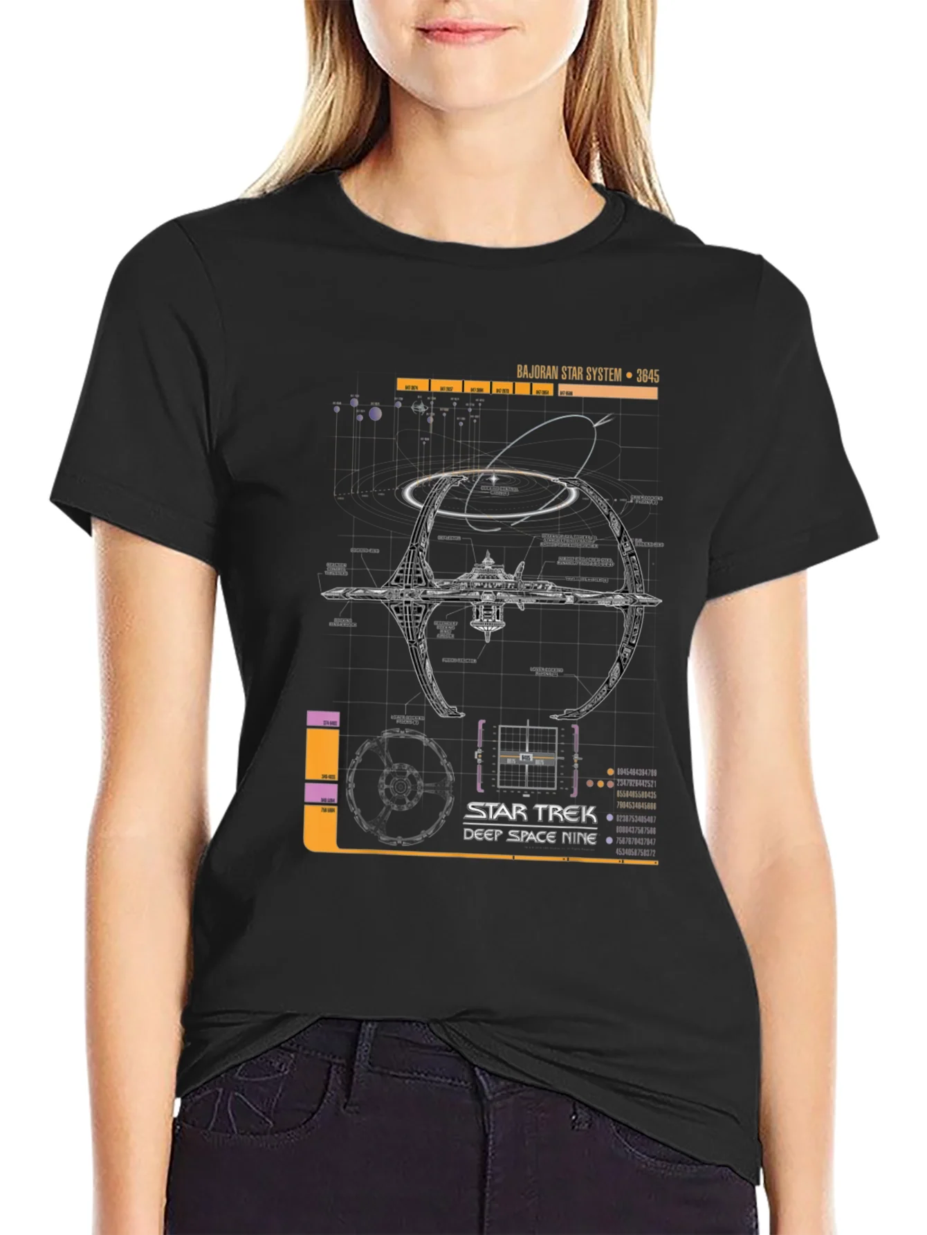 Rebbecca Star Trek Deep Space Nine Schematic T-Shirt