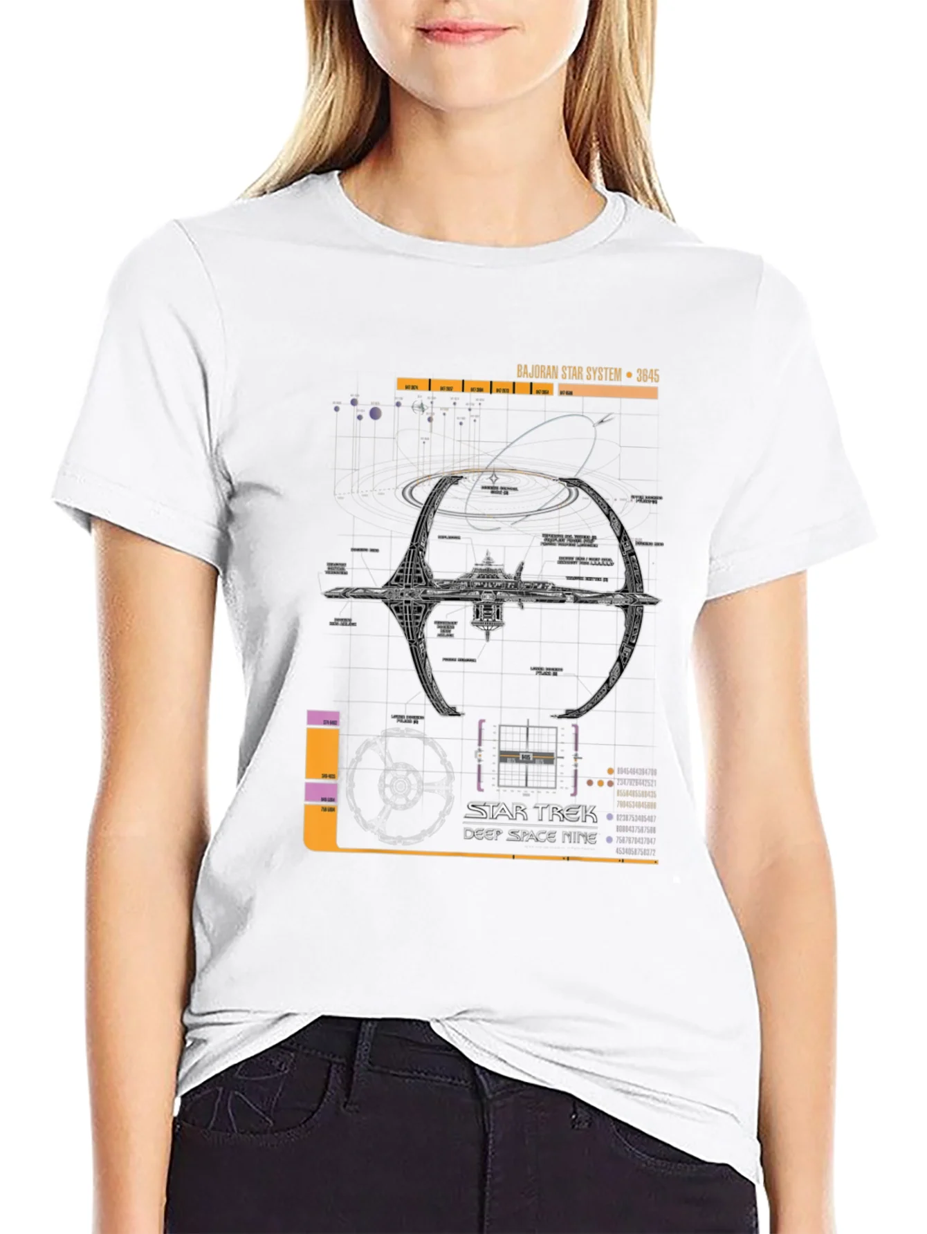 Rebbecca Star Trek Deep Space Nine Schematic T-Shirt