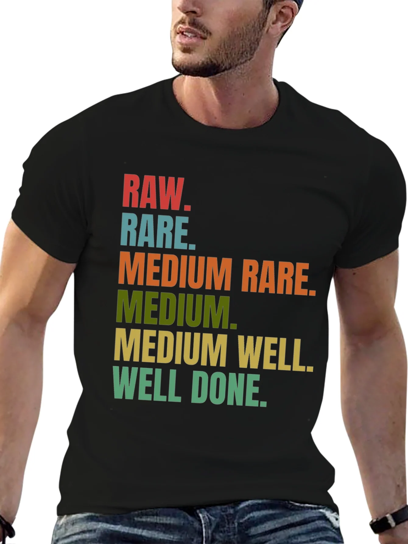 Rebbecca Steak Doneness T-Shirt - Funny Grilling Tee