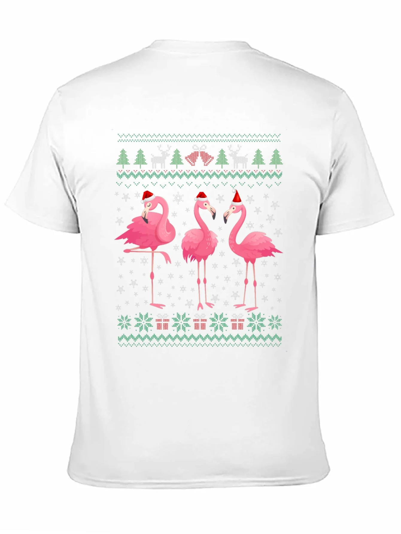 Camiseta Festiva con Flamencos Navide?os