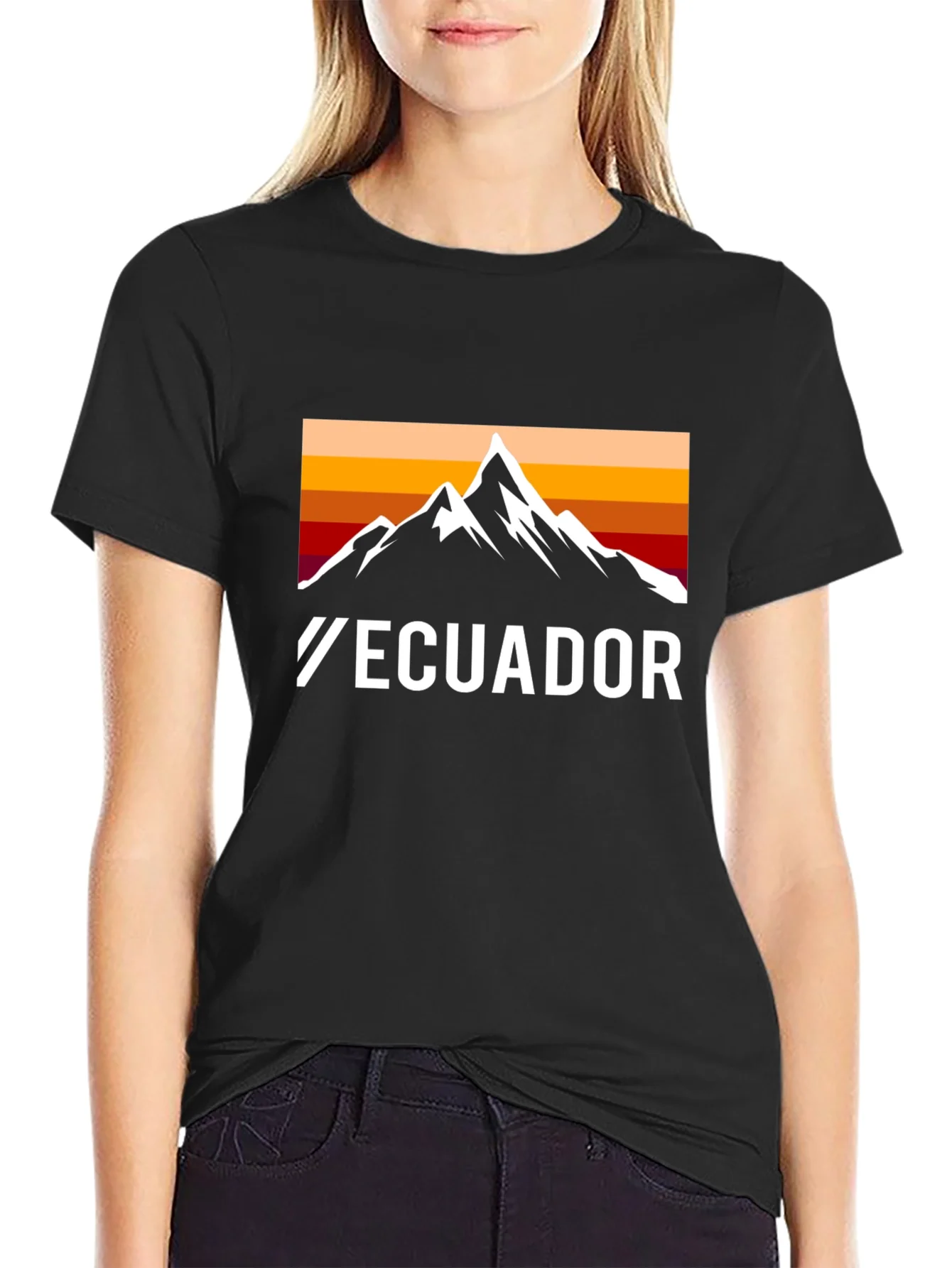 Rebbecca Ecuador Mountain Graphic Tee - Retro Style