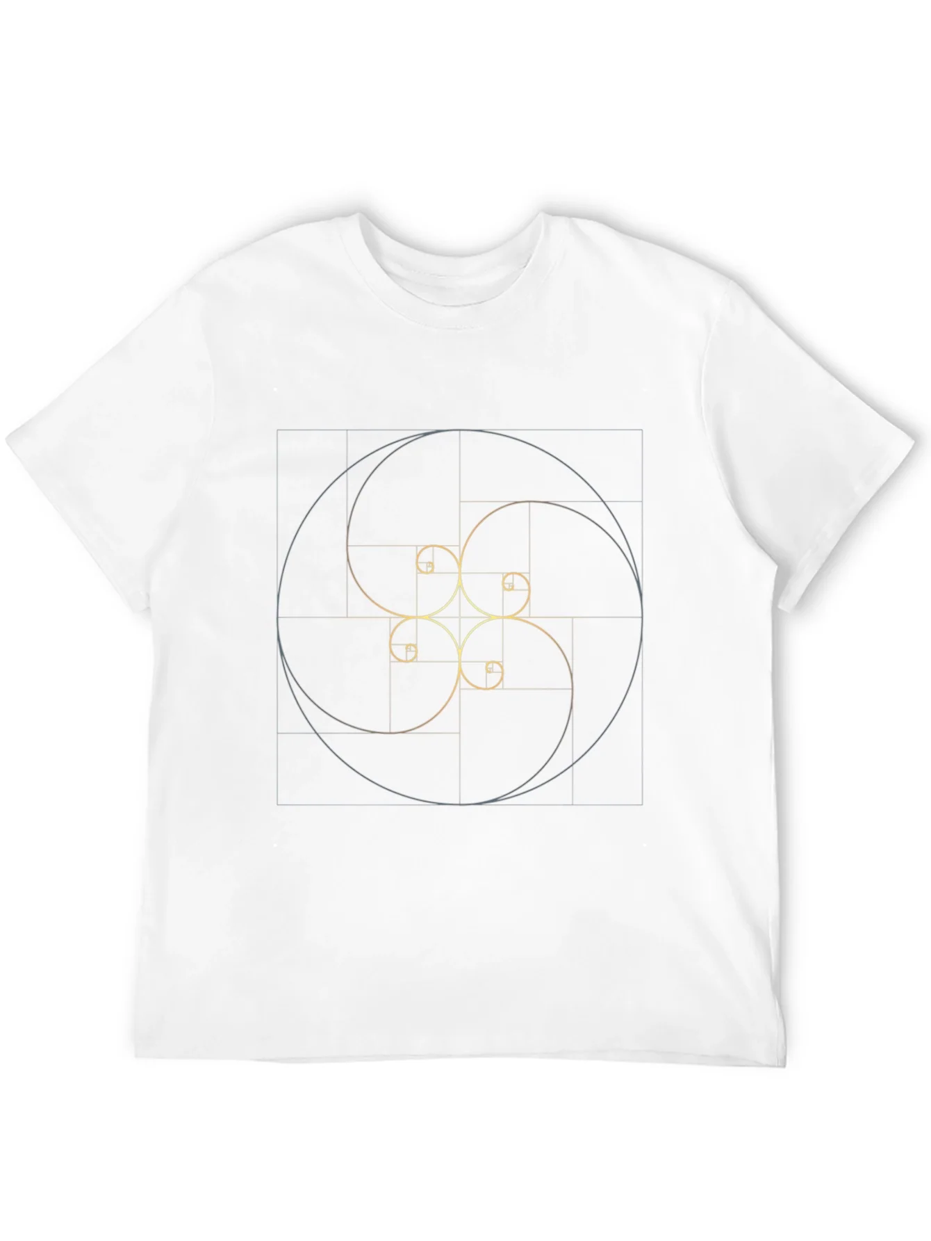 Camiseta Negra Espiral ¨¢urea: Elegancia Matem¨¢tica