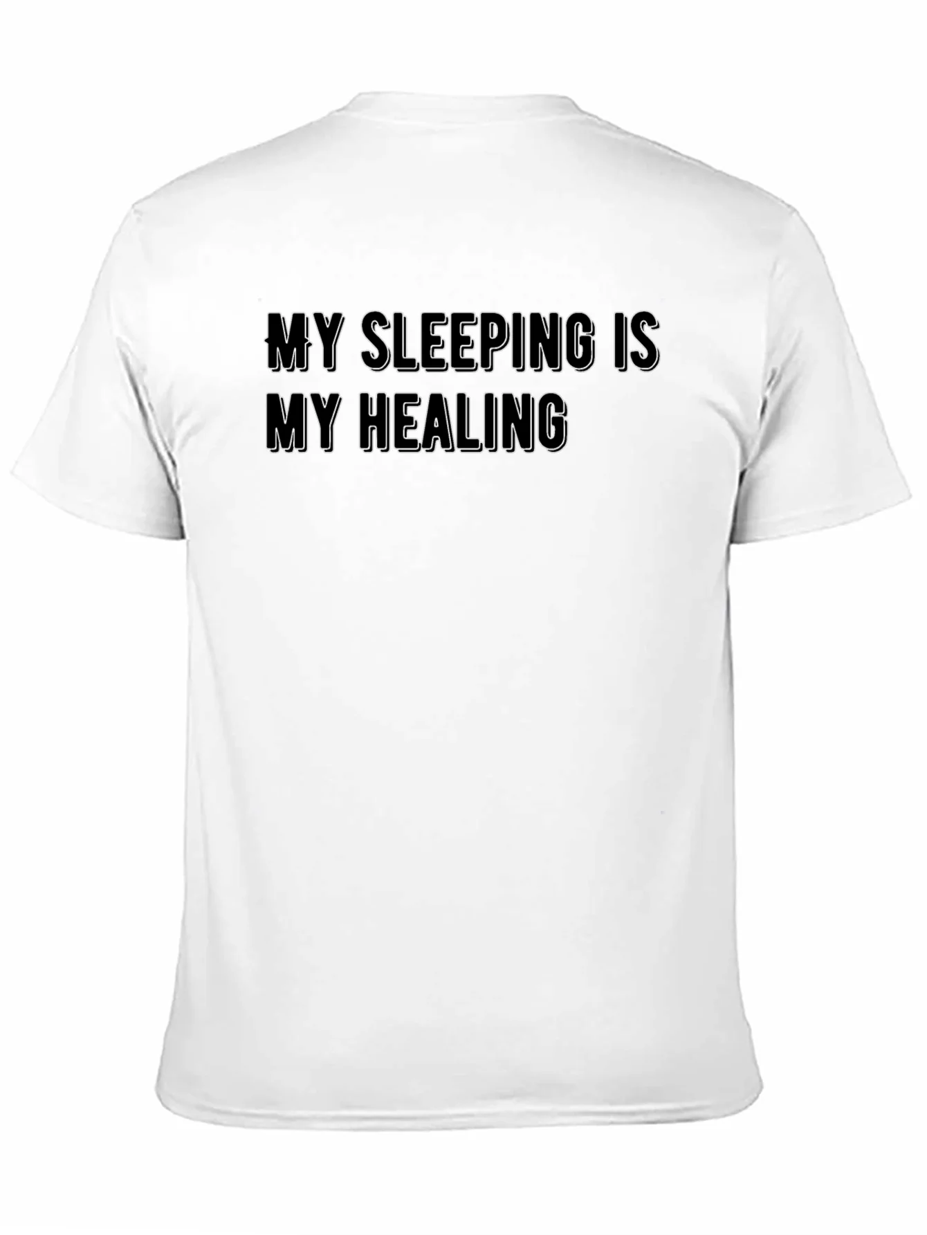 Rebbecca My Sleeping Is My Healing Black T-Shirt