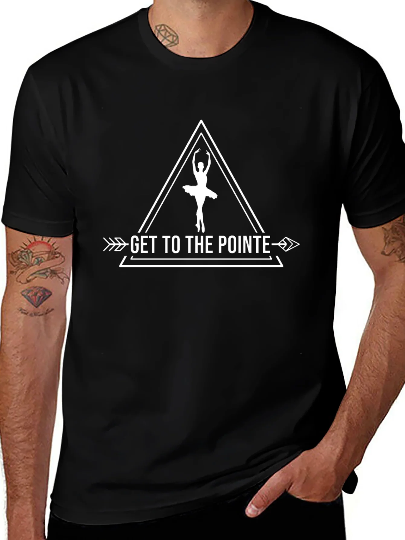 Camiseta Negra Ballet Get to the Pointe