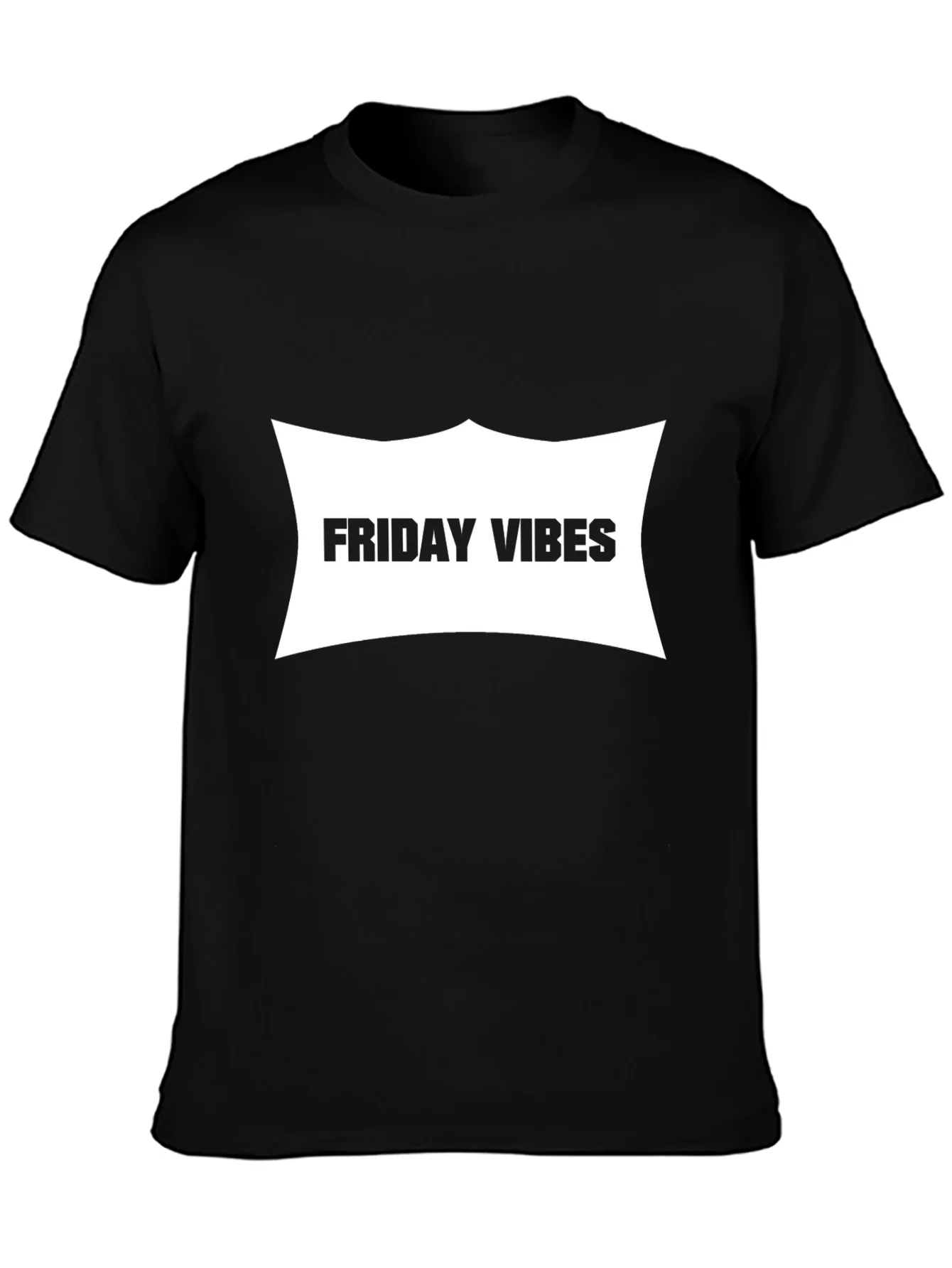 Camiseta Negra Friday Vibes Casual y C¨®moda