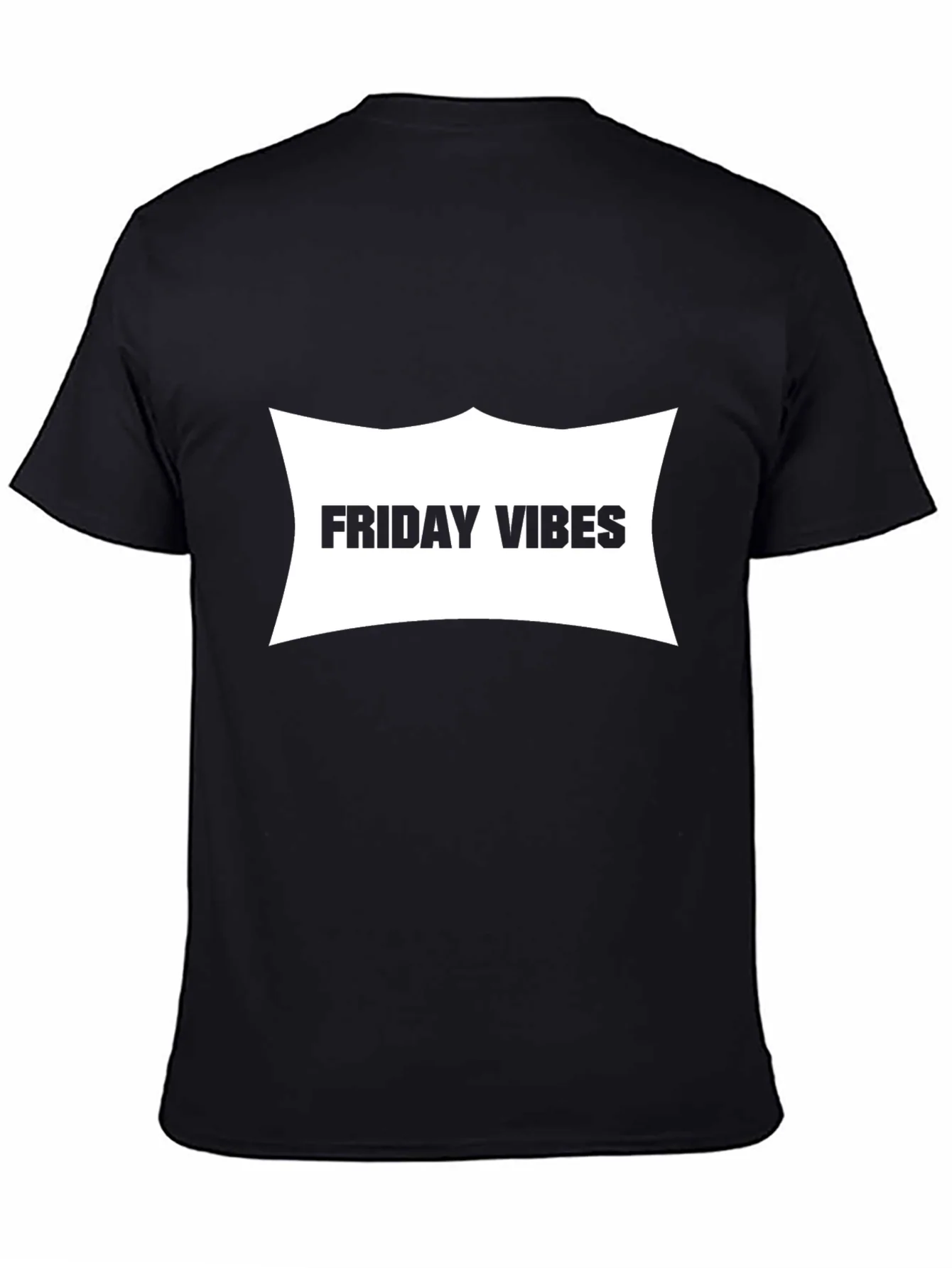 Camiseta Negra Friday Vibes Casual y C¨®moda
