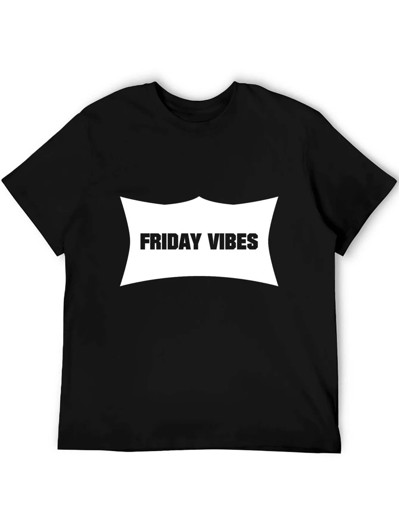 Camiseta Negra Friday Vibes Casual y C¨®moda