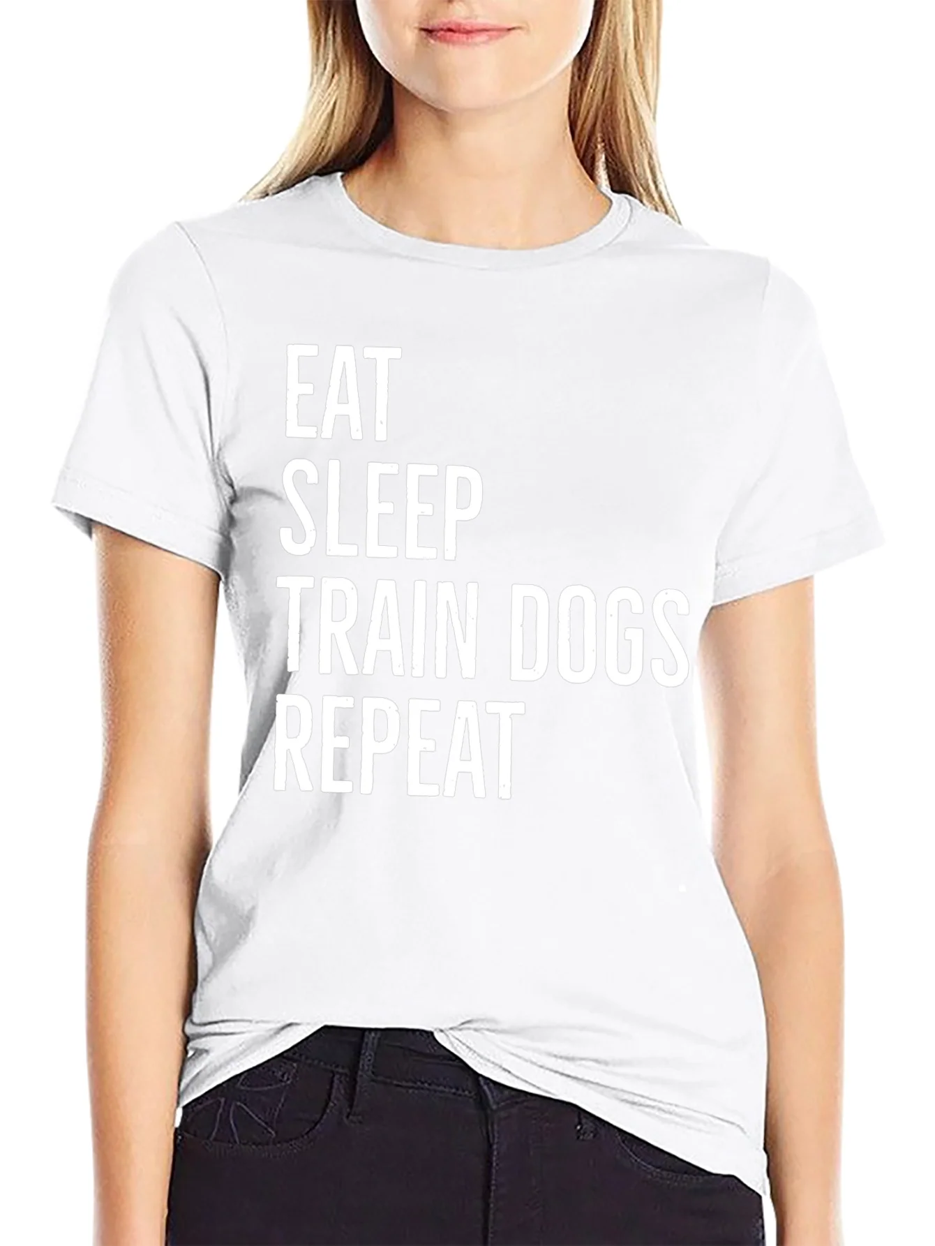 Rebbecca Eat Sleep Train Dogs Repeat T-Shirt