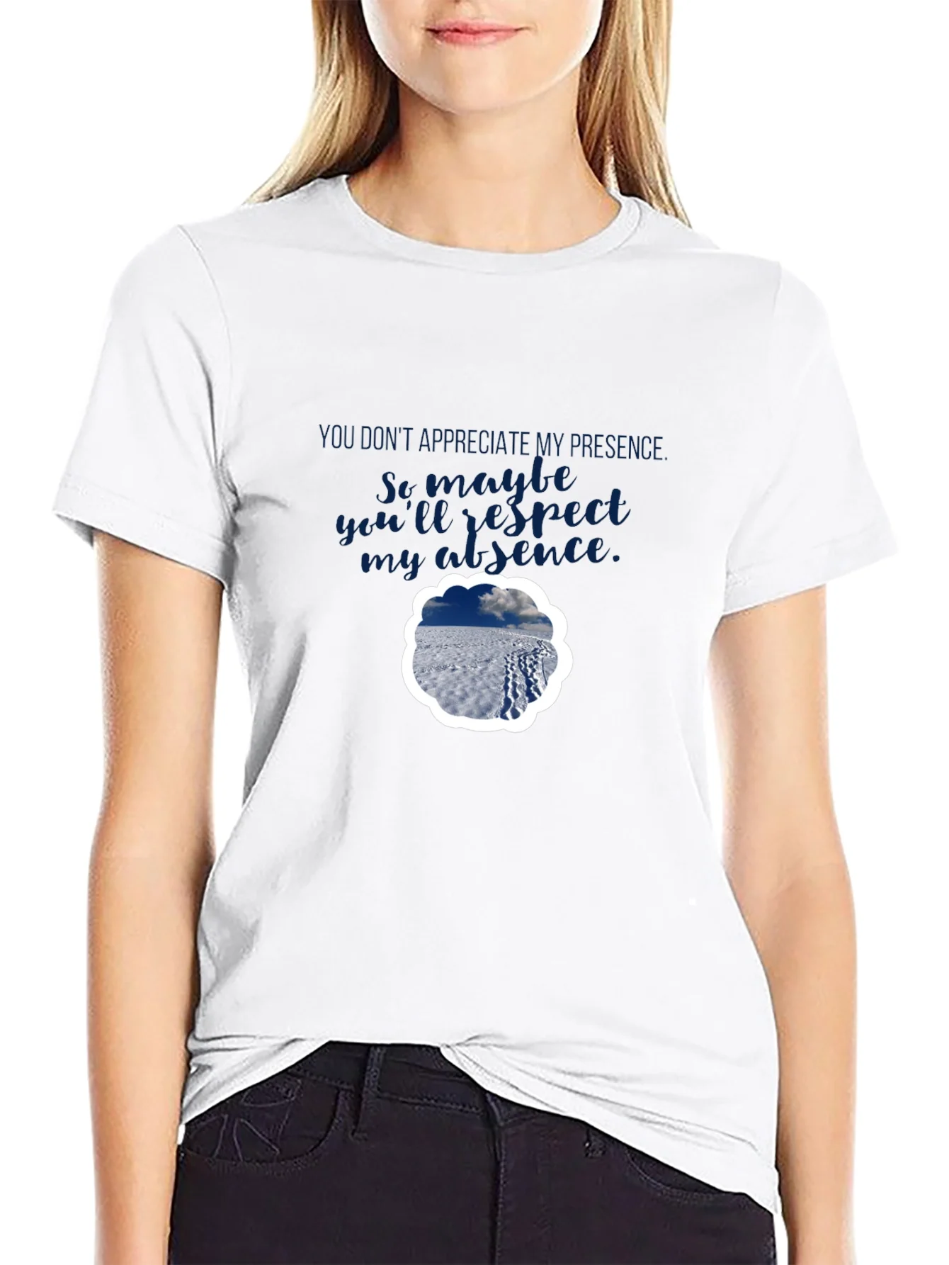 Rebbecca Presence Absence Graphic Tee - Black Casual Shirt