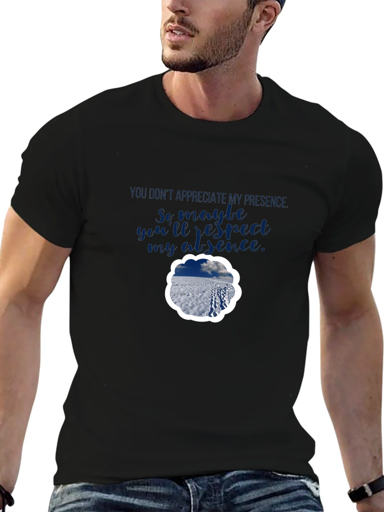Rebbecca Presence Absence Graphic Tee - Black Casual Shirt