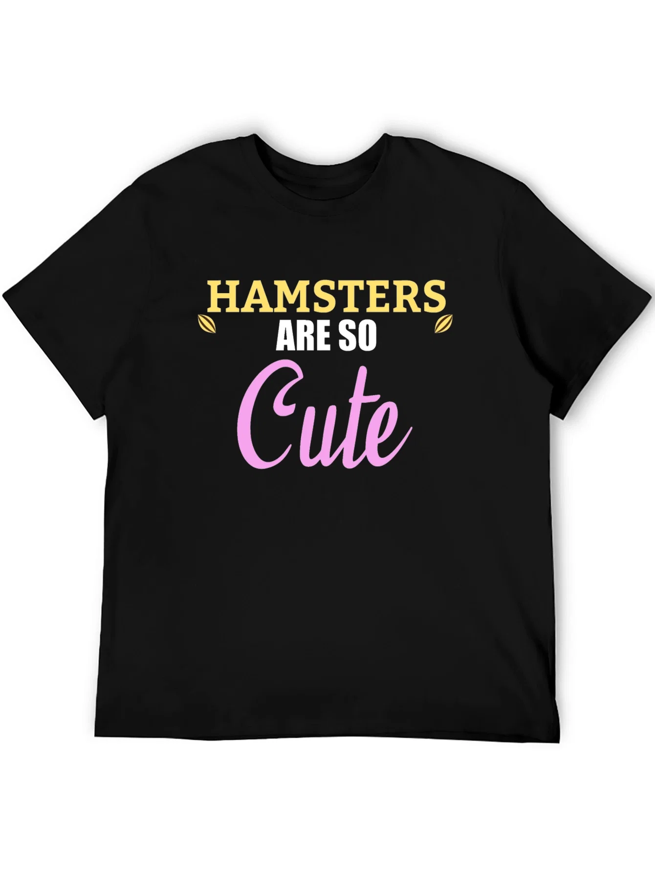 Rebbecca Hamsters Are So Cute Black T-Shirt