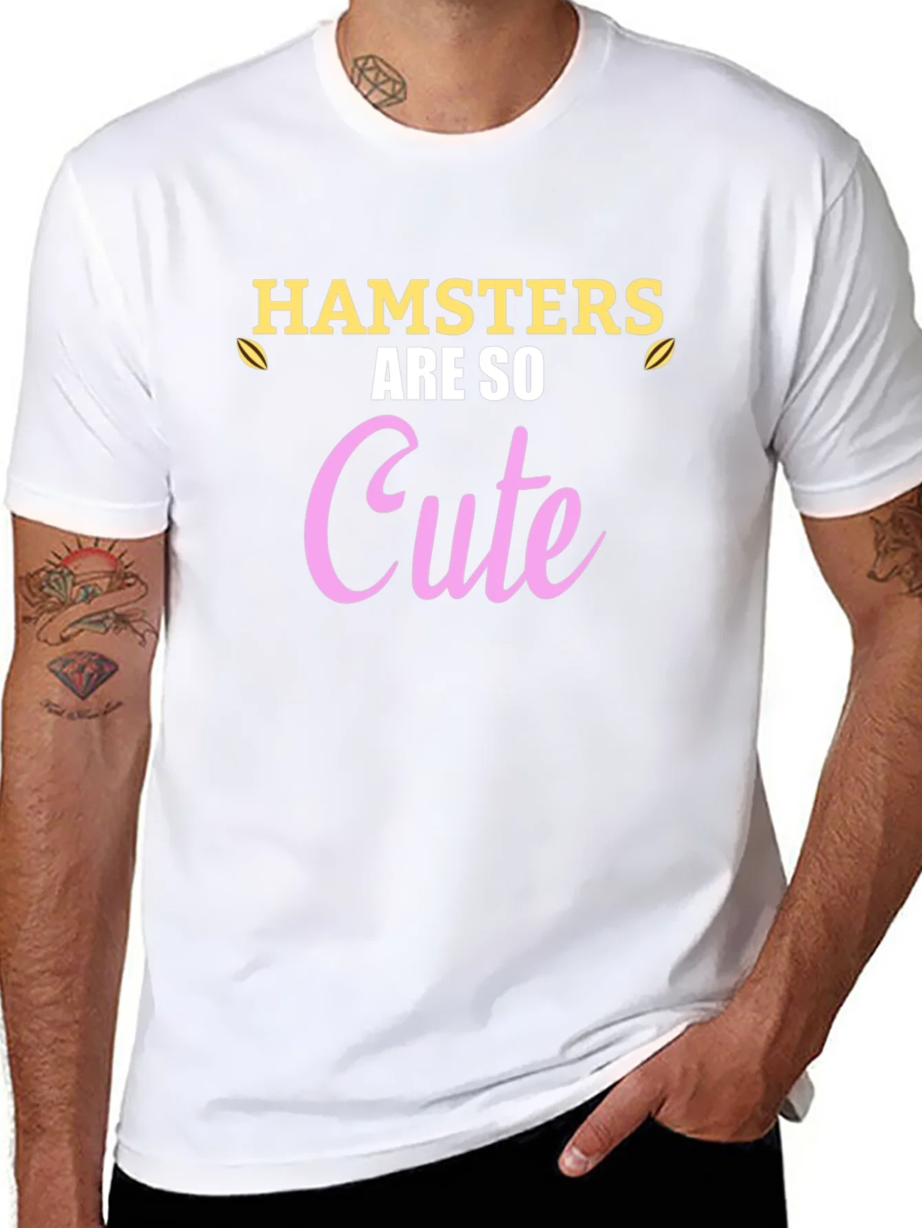 Rebbecca Hamsters Are So Cute Black T-Shirt