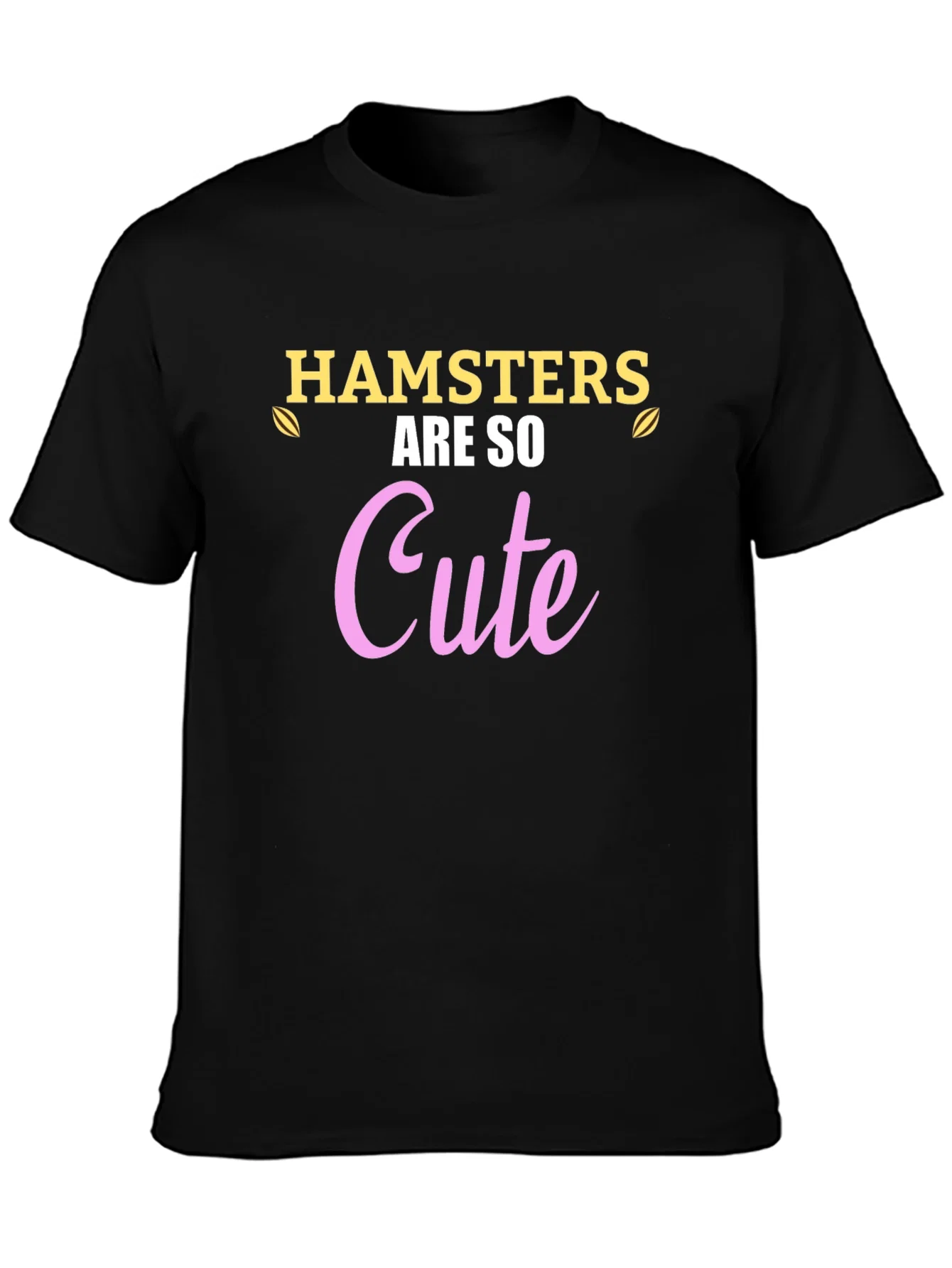 Rebbecca Hamsters Are So Cute Black T-Shirt