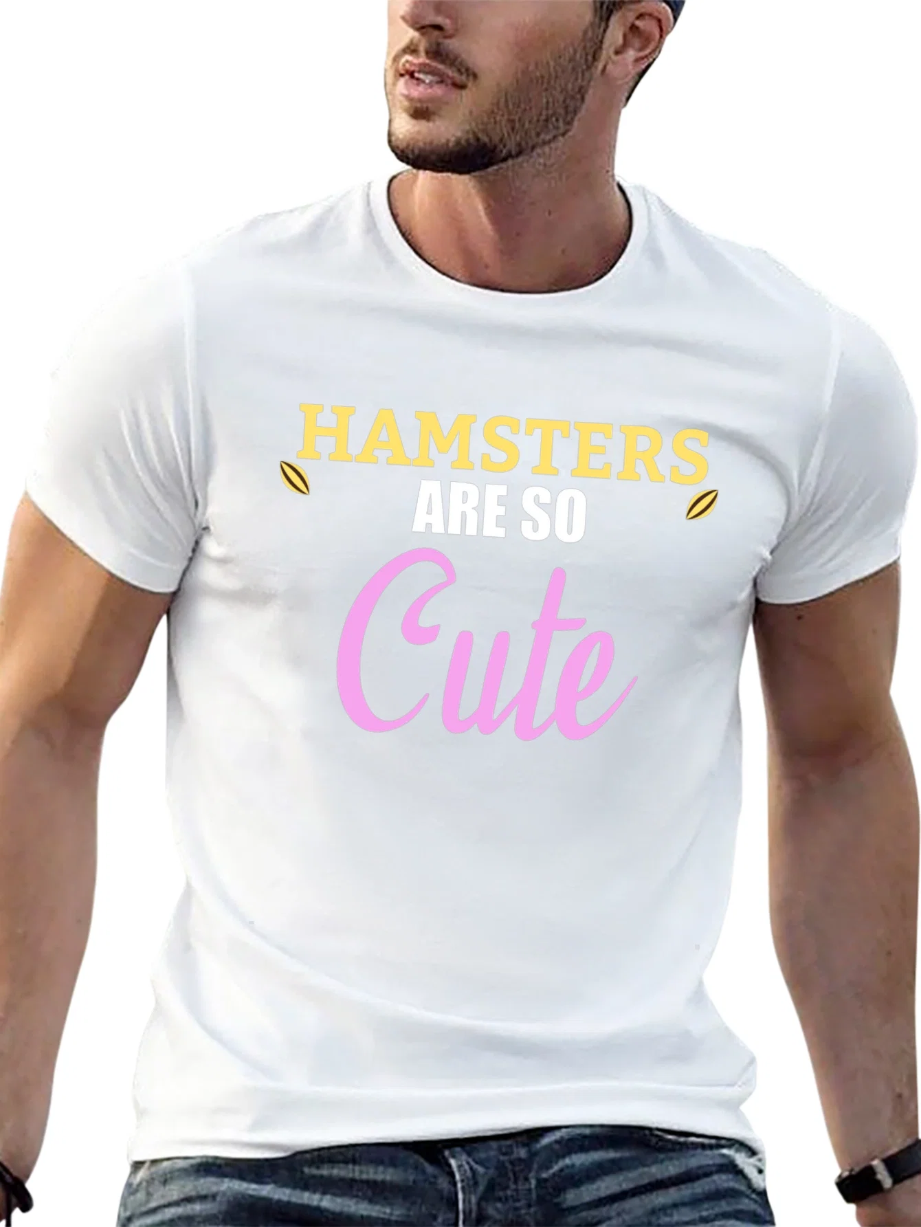 Rebbecca Hamsters Are So Cute Black T-Shirt