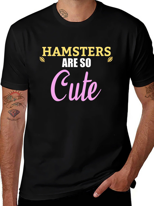 Rebbecca Hamsters Are So Cute Black T-Shirt