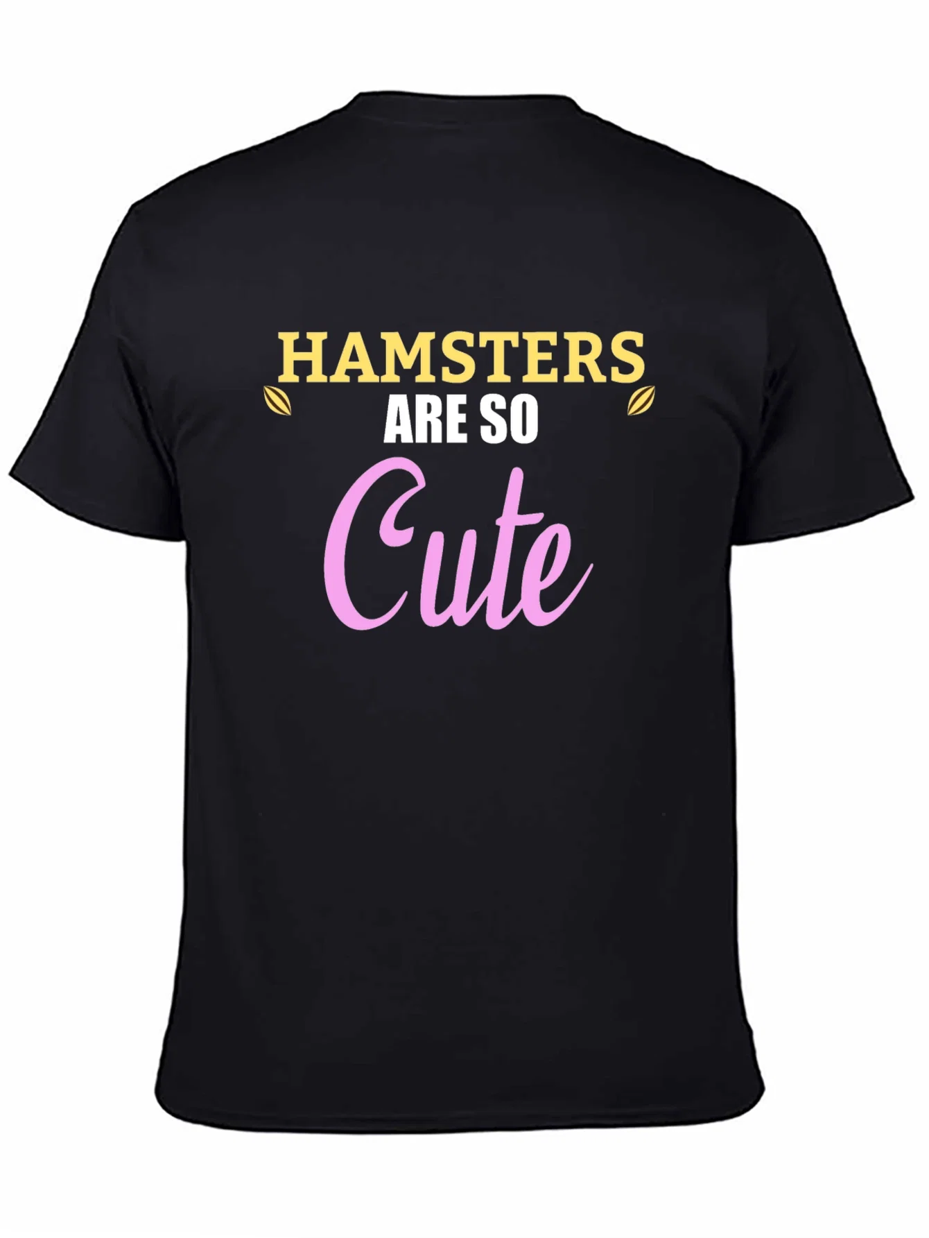 Rebbecca Hamsters Are So Cute Black T-Shirt