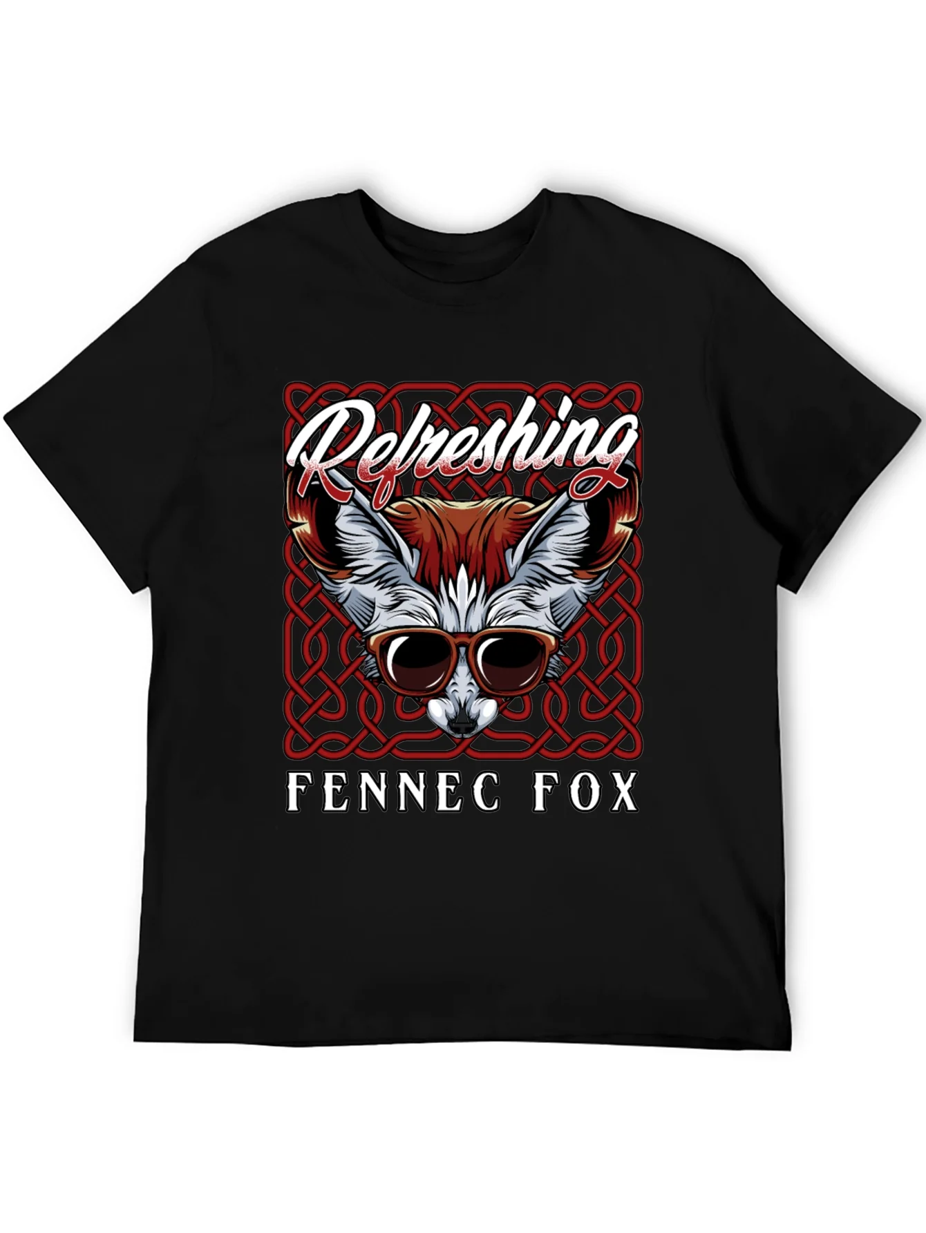 Camiseta Negra Zorro Fennec Refrescante