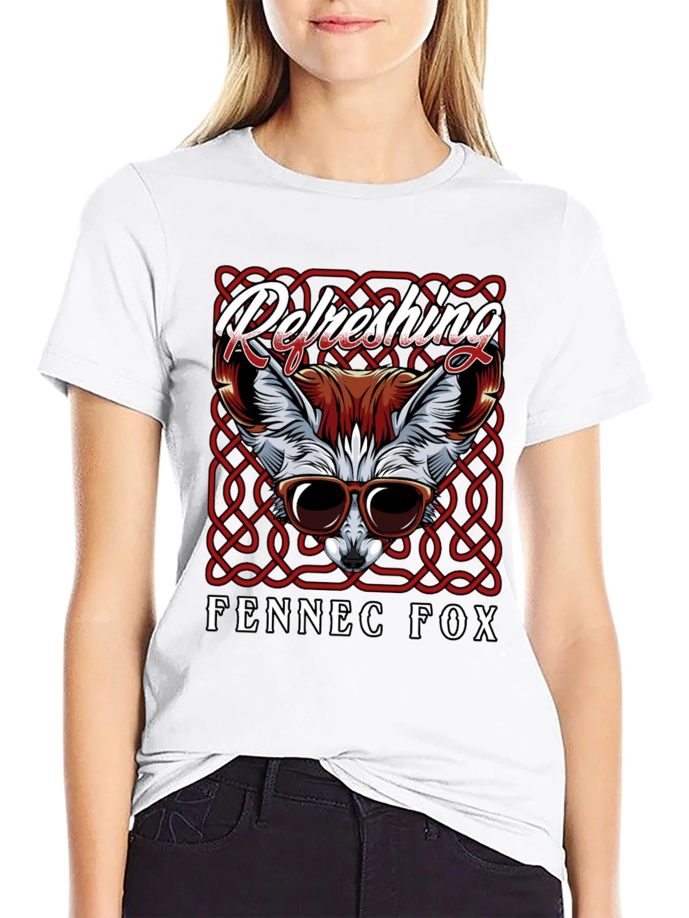 Camiseta Negra Zorro Fennec Refrescante