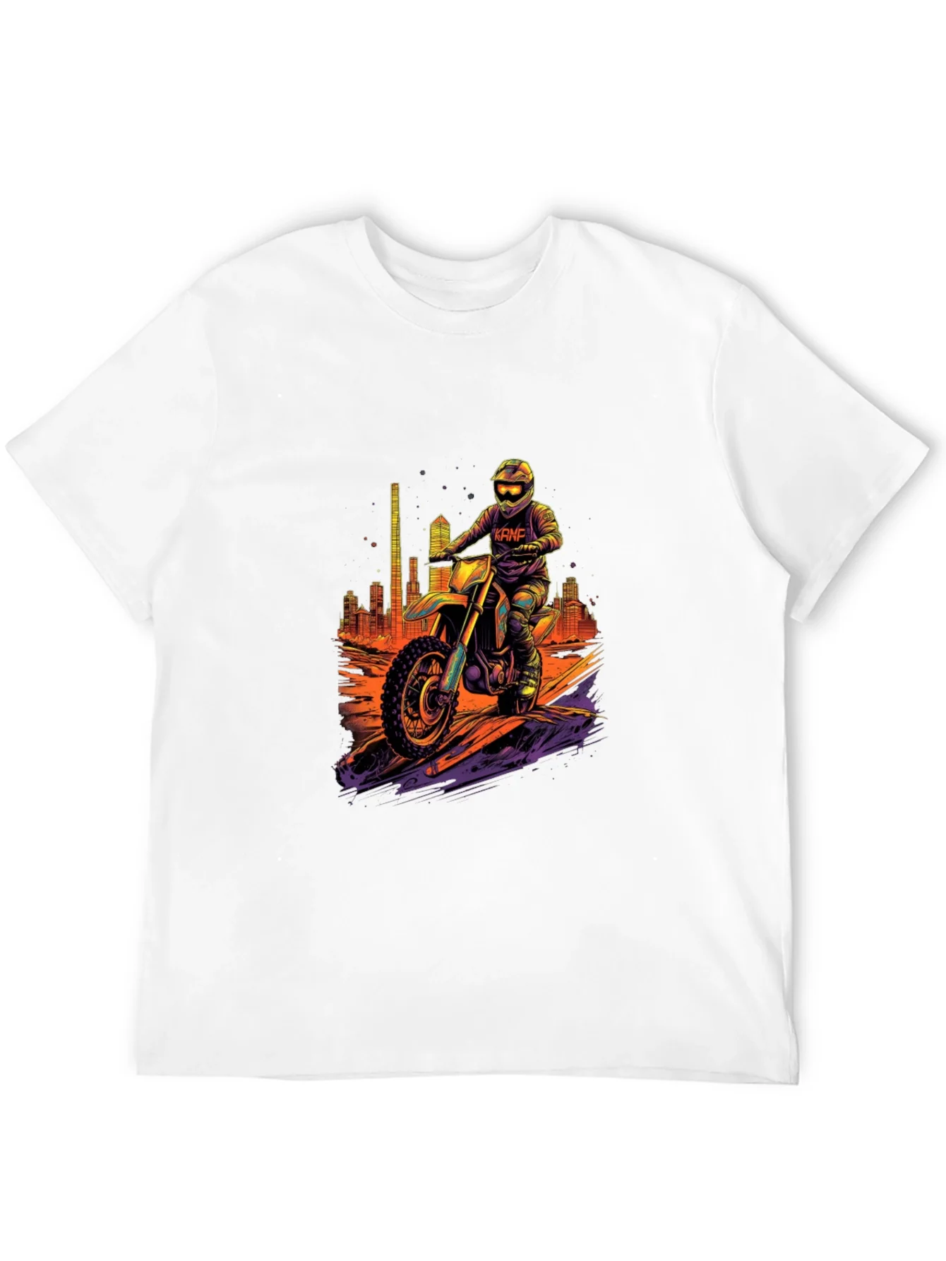 Camiseta Negra Motocross Ciudad