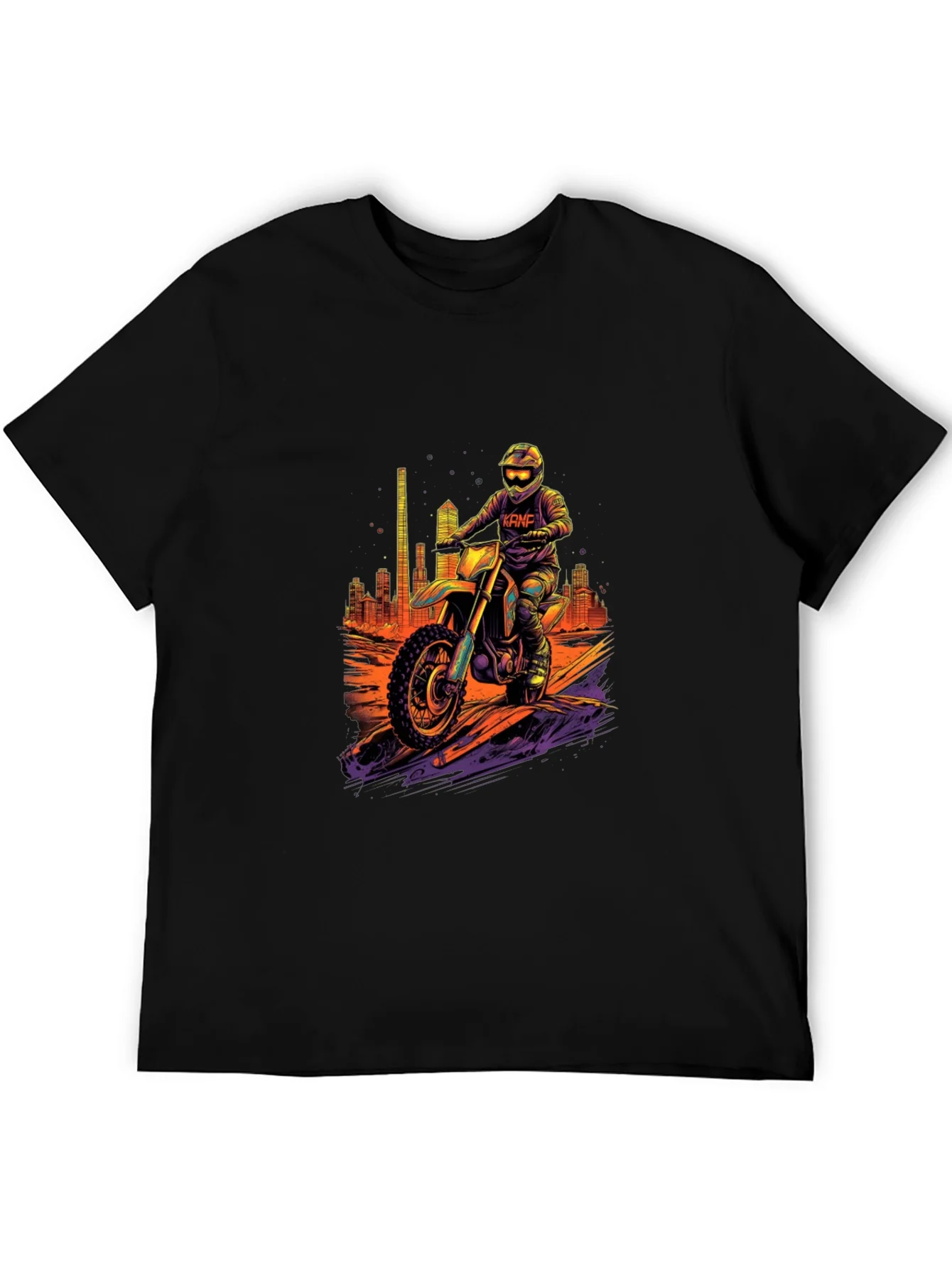 Camiseta Negra Motocross Ciudad
