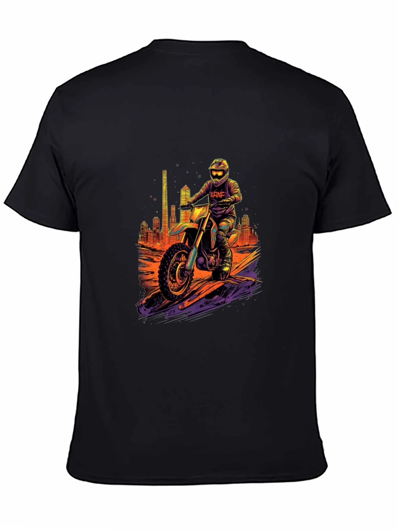 Camiseta Negra Motocross Ciudad