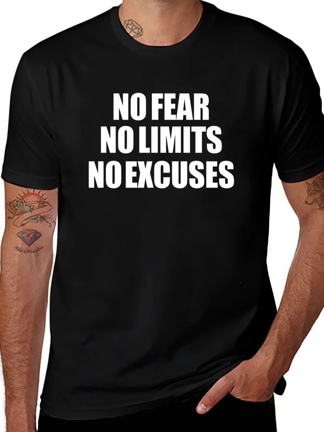 Rebbecca Motivational T-Shirt: No Fear No Limits
