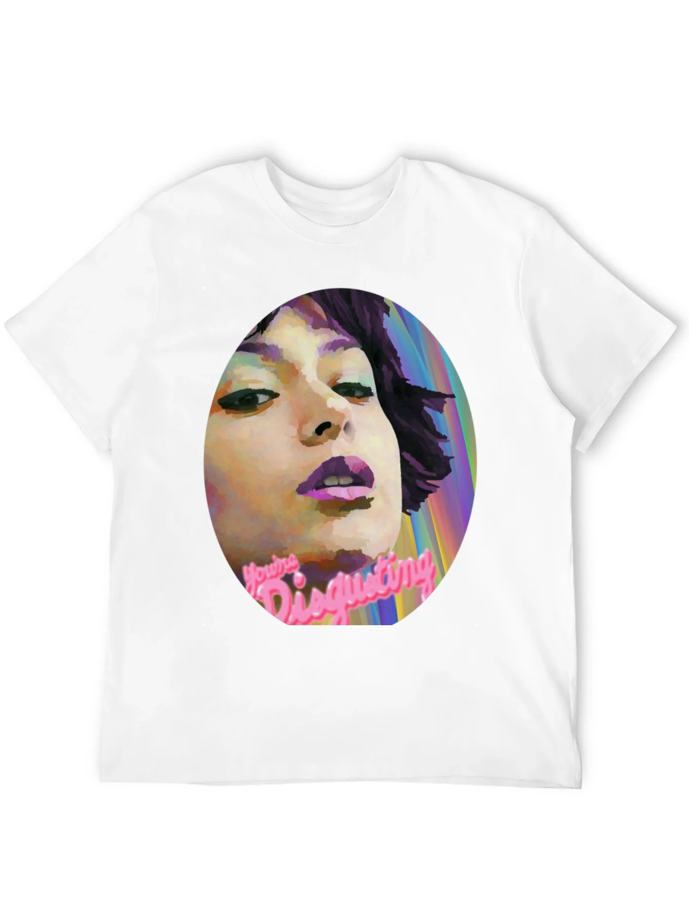 Camiseta Negra con Gr¨¢fico Youre Disgusting